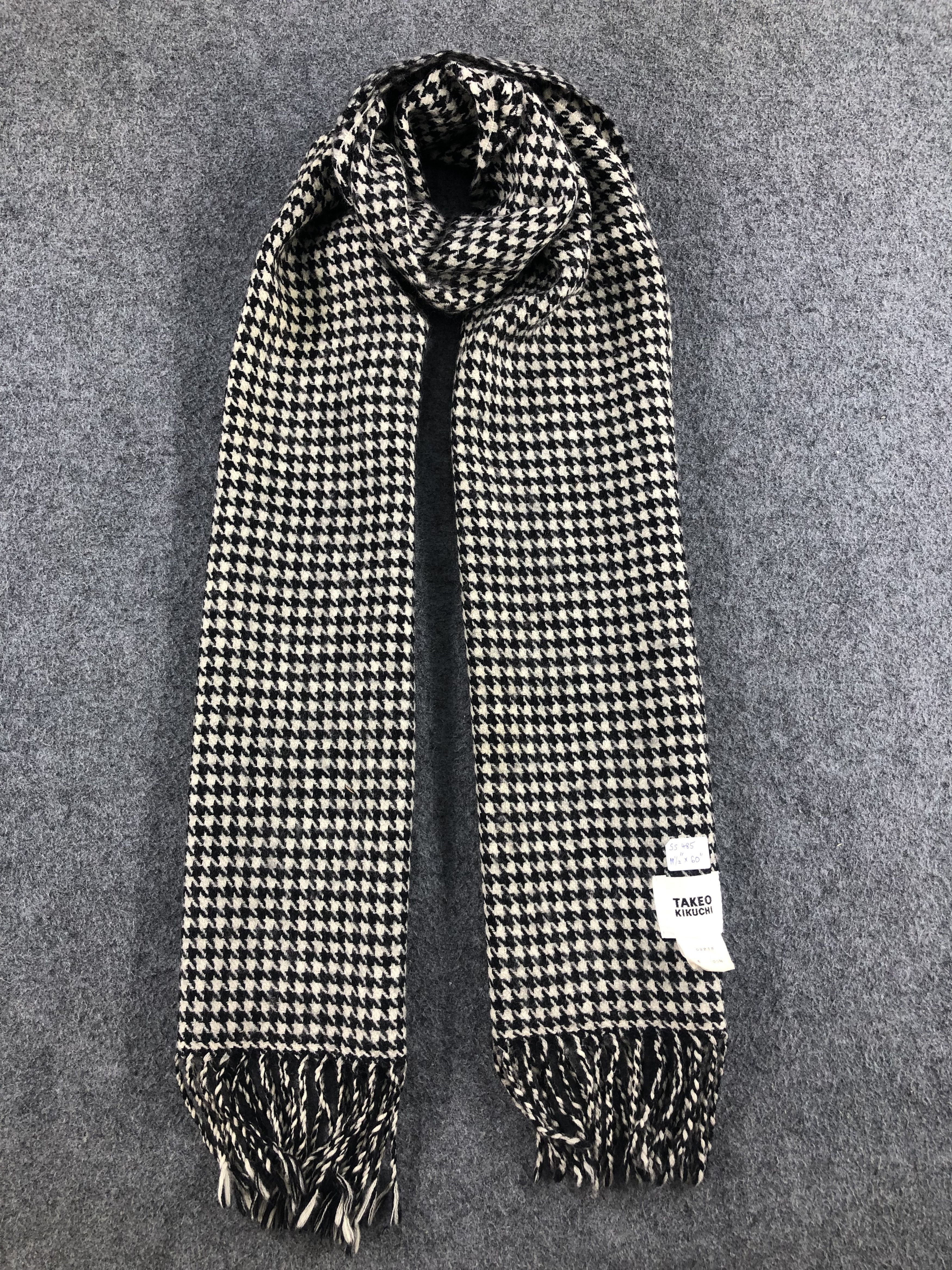 Takeo Kikuchi Takeo Kikuchi Houndstooth Scarf / Muffler / Neckwear Size ONE SIZE - 1 Thumbnail