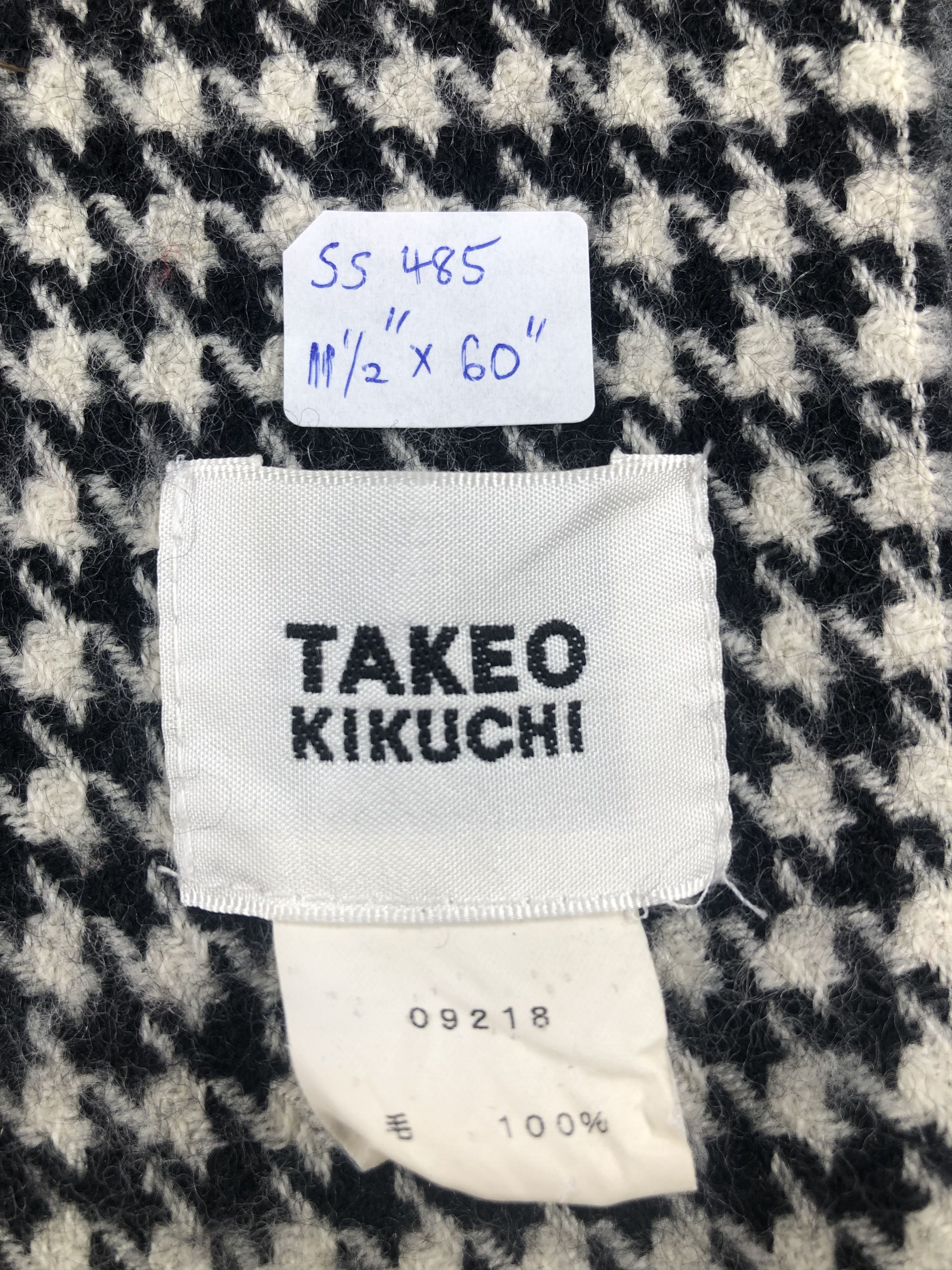 Takeo Kikuchi Takeo Kikuchi Houndstooth Scarf / Muffler / Neckwear Size ONE SIZE - 4 Thumbnail