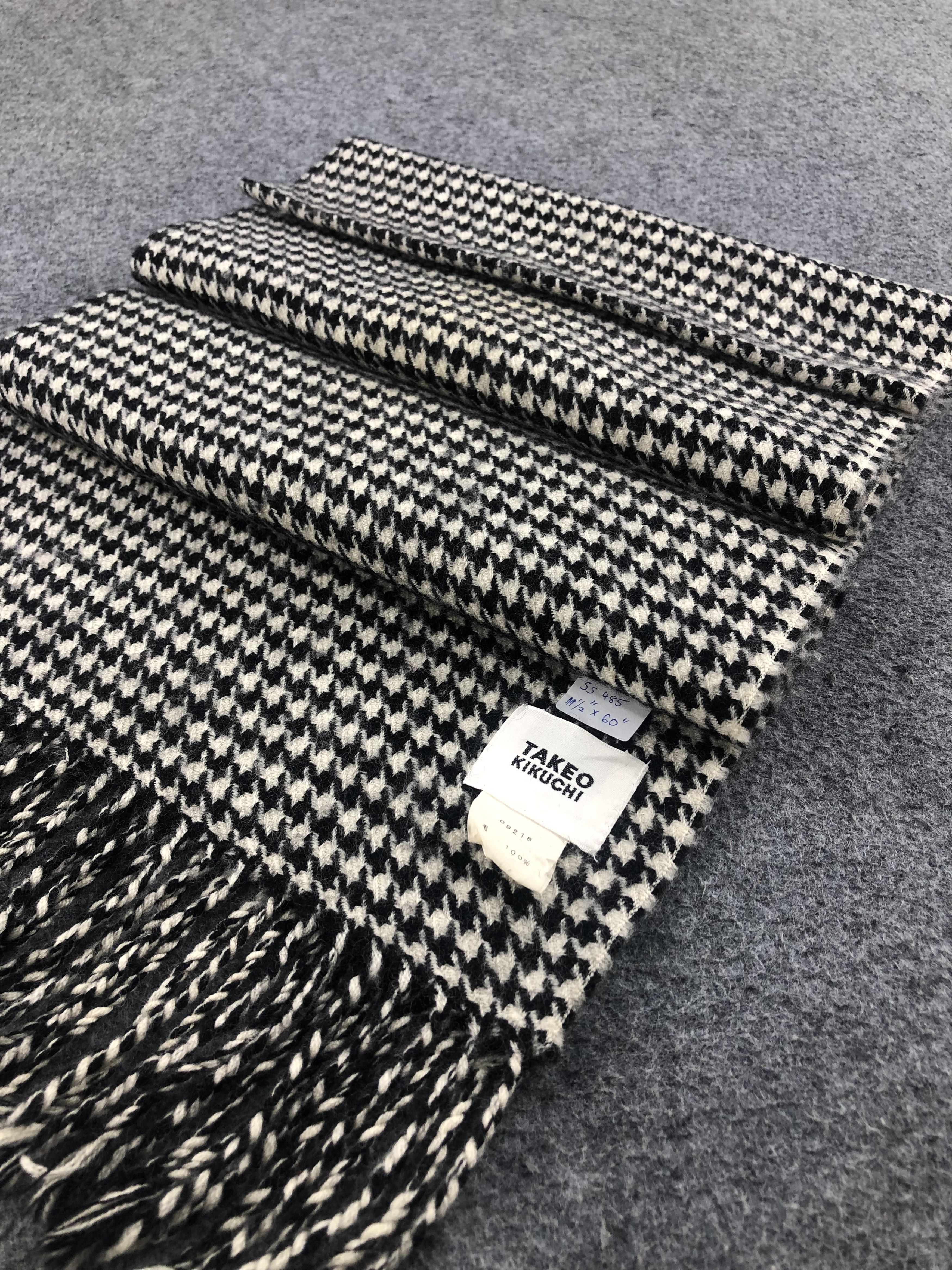 Takeo Kikuchi Takeo Kikuchi Houndstooth Scarf / Muffler / Neckwear Size ONE SIZE - 2 Thumbnail