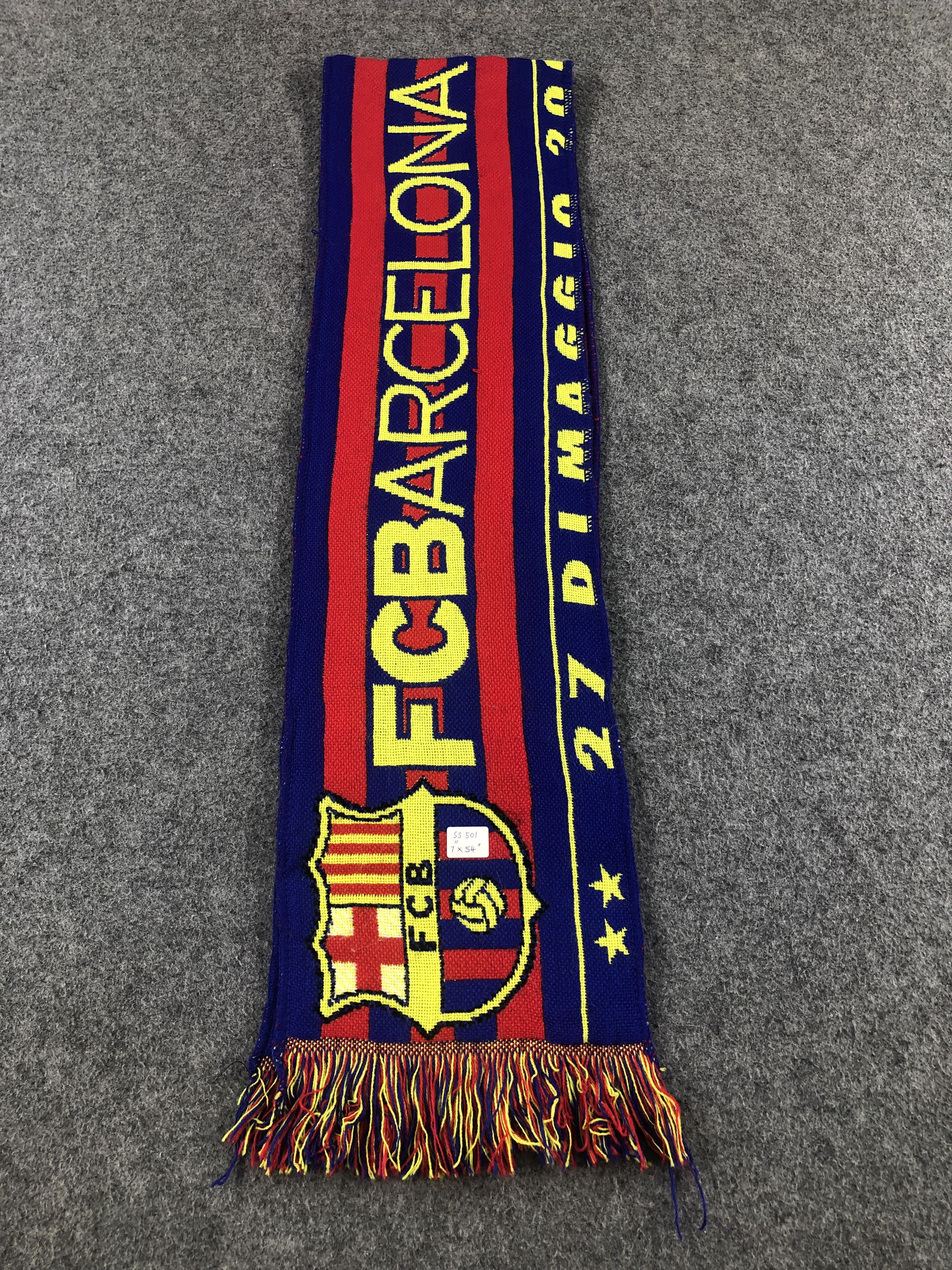 Vintage Barcelona VS Manchester United Scarf / Muffler / Neckwear Size ONE SIZE - 3 Thumbnail