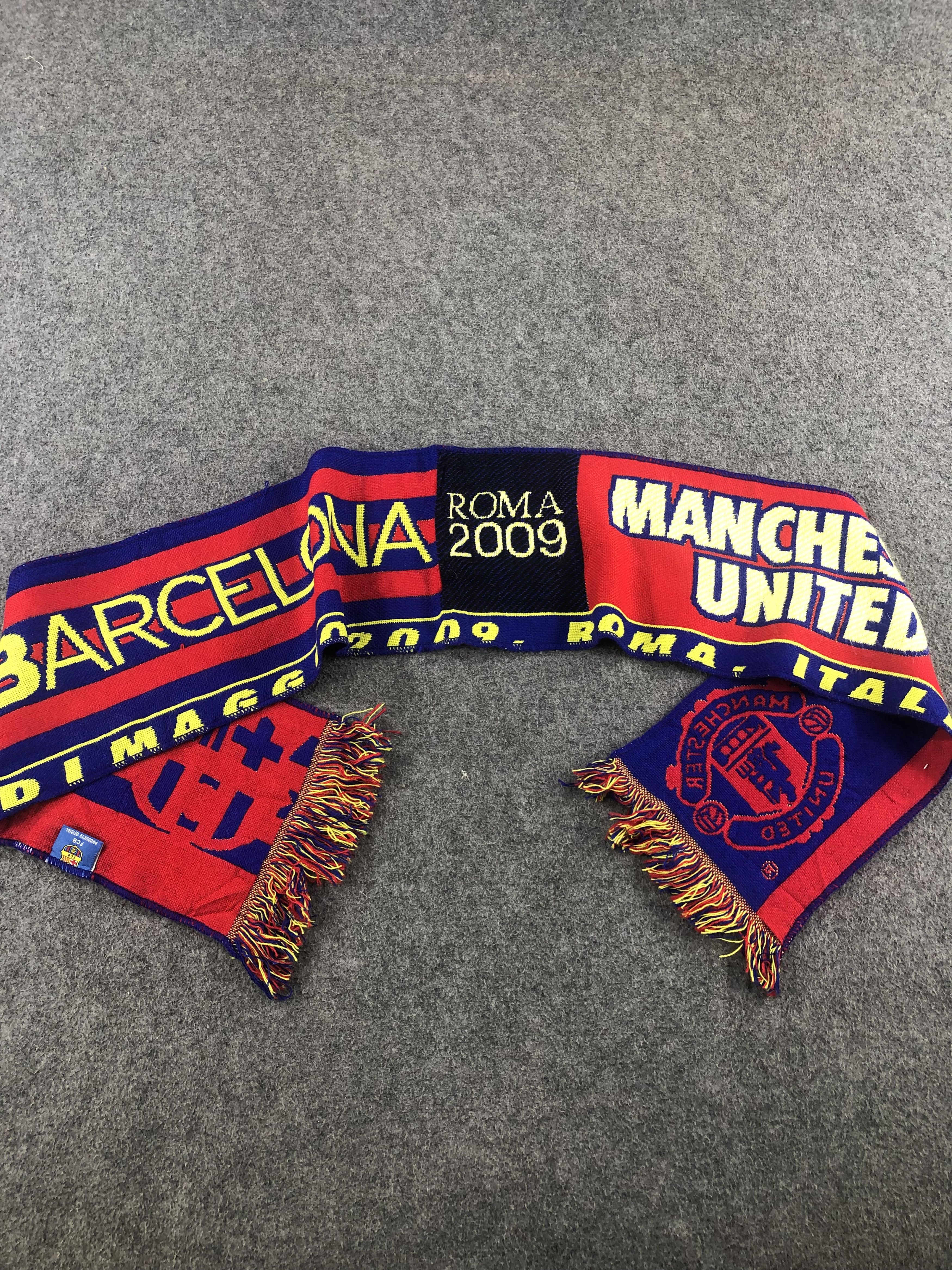 Vintage Barcelona VS Manchester United Scarf / Muffler / Neckwear Size ONE SIZE - 2 Thumbnail