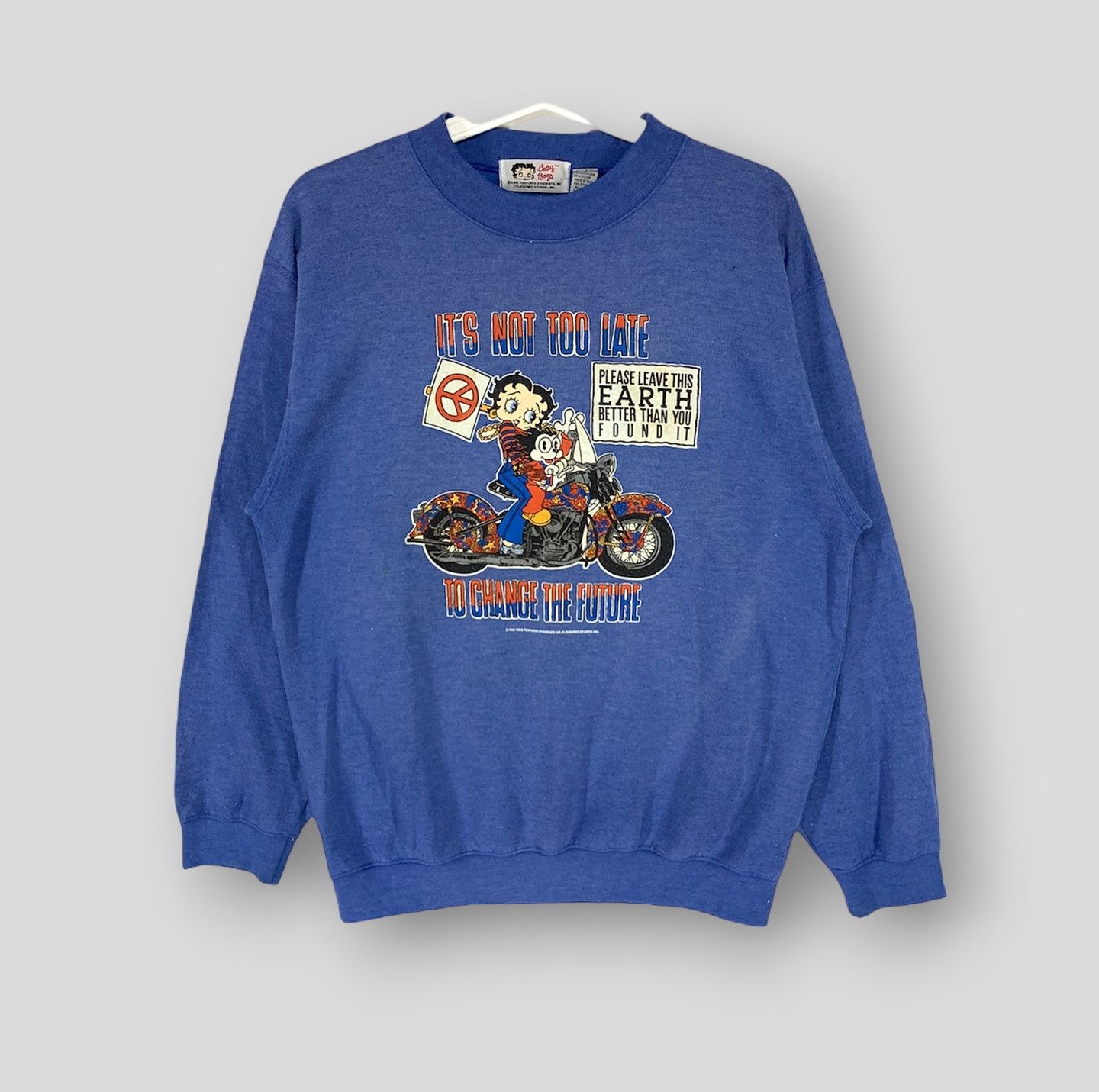 Vintage 90s Betty boop peace logo sweatshirt