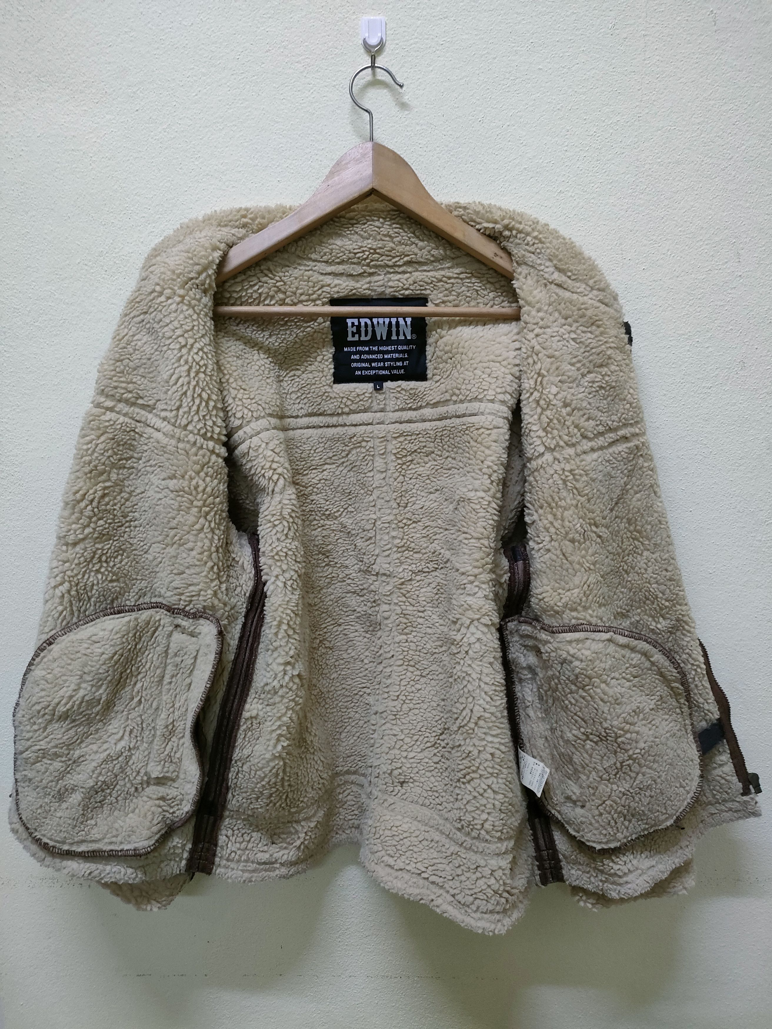 Edwin Edwin B3 Shearling Synthetic Leather Jacket Size US L / EU 52-54 / 3 - 9 Thumbnail
