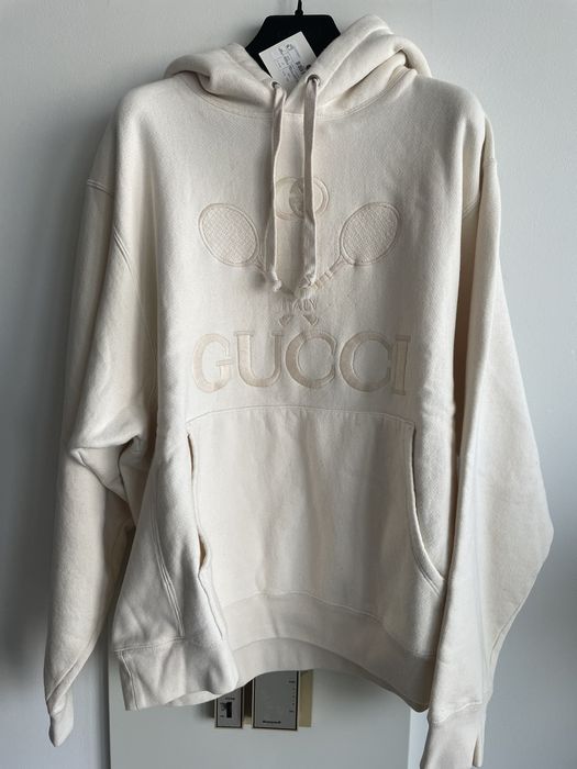 Gucci Rare NEW Super Runway SoldOut Embroidery Tennis Logo Hoodie