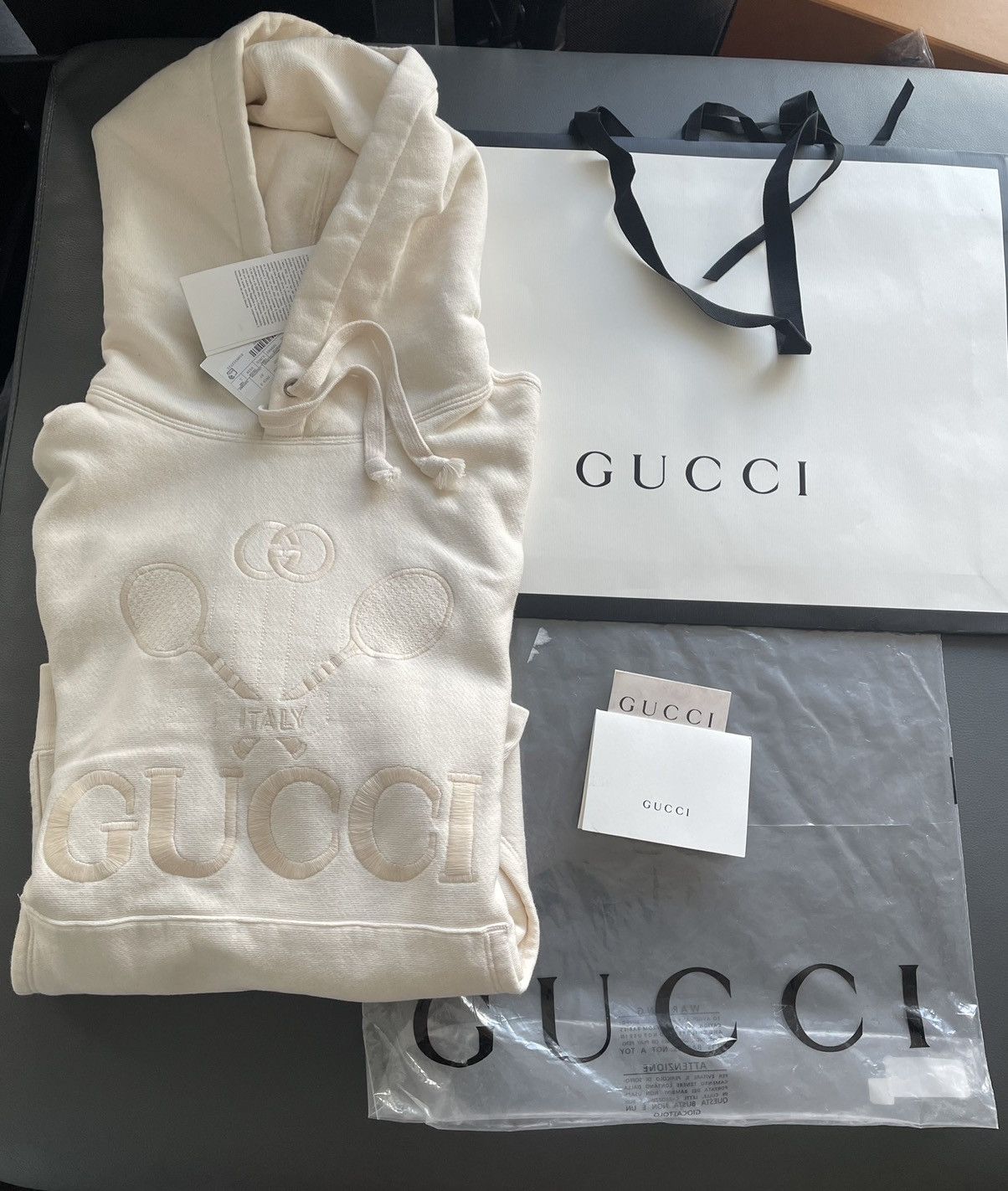 Gucci Rare NEW Super Runway SoldOut Embroidery Tennis Logo Hoodie Size US XL / EU 56 / 4 - 15 Thumbnail