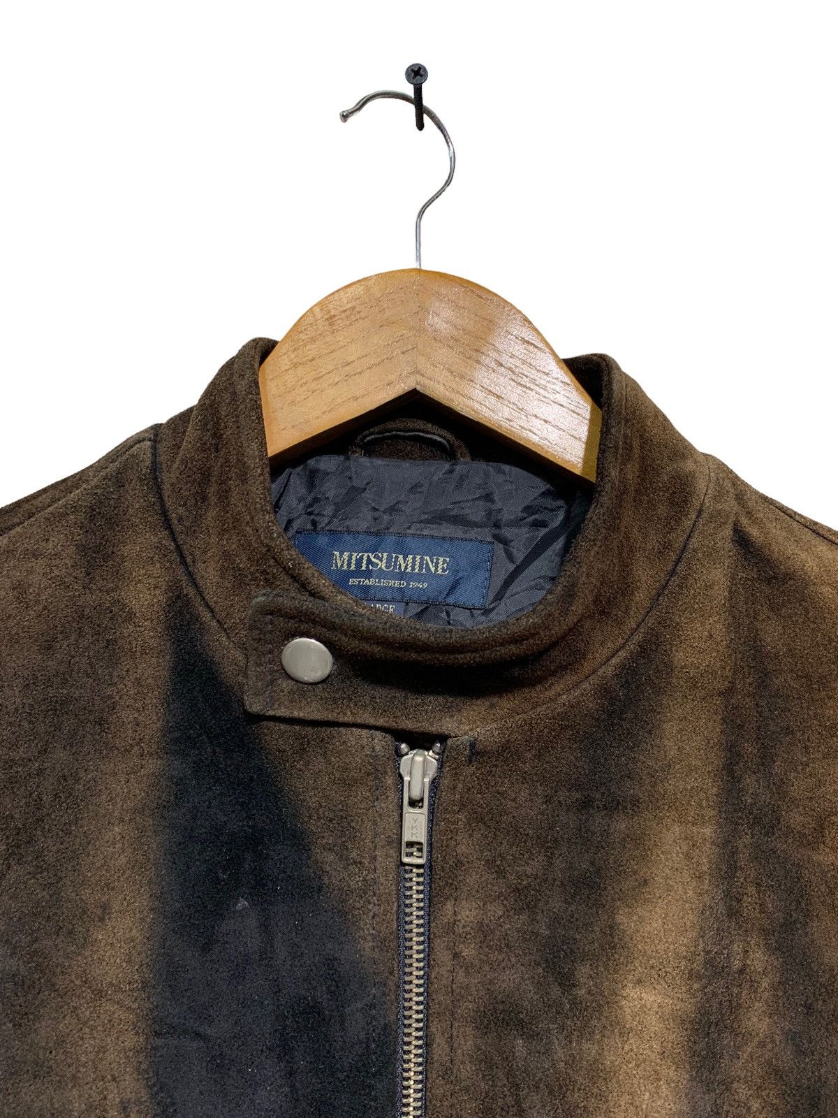 Genuine Leather 🔥MITSUME COWHIDE LEATHER RACER JACKETS Size US L / EU 52-54 / 3 - 6 Thumbnail