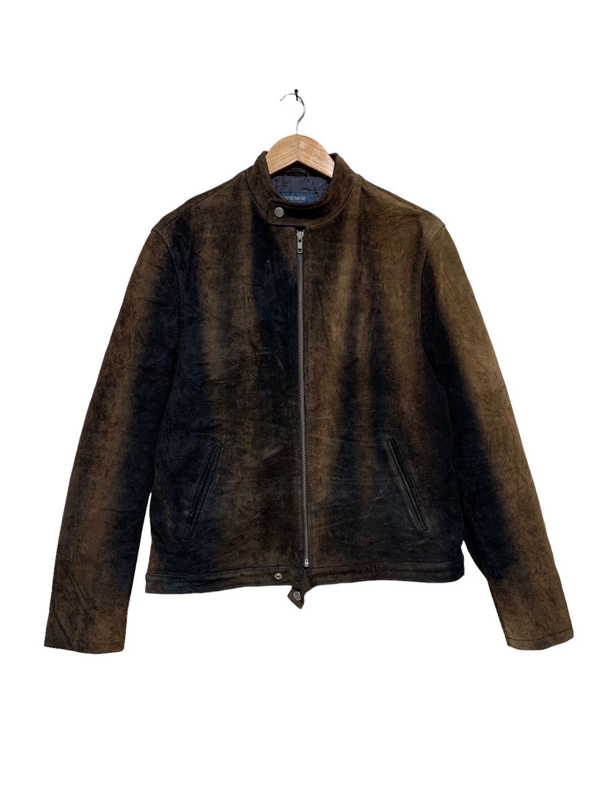 Genuine Leather 🔥MITSUME COWHIDE LEATHER RACER JACKETS Size US L / EU 52-54 / 3 - 1 Thumbnail
