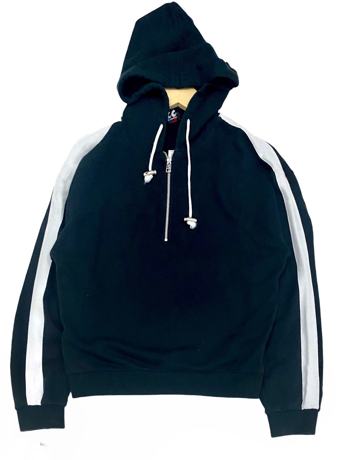Japanese Brand × Kansai Yamamoto VINTAGE CC KANSAI WX/710N’ HALF ZIP SPELLOUT HOODIE Size US M / EU 48-50 / 2 - 2 Thumbnail