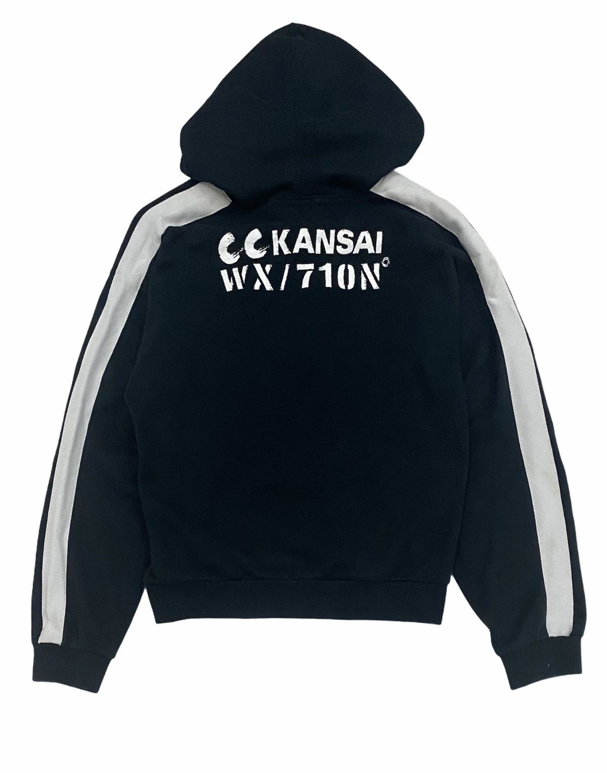 Japanese Brand × Kansai Yamamoto VINTAGE CC KANSAI WX/710N’ HALF ZIP SPELLOUT HOODIE Size US M / EU 48-50 / 2 - 1 Thumbnail