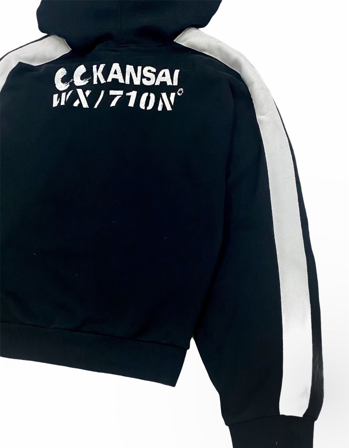 Japanese Brand × Kansai Yamamoto VINTAGE CC KANSAI WX/710N’ HALF ZIP SPELLOUT HOODIE Size US M / EU 48-50 / 2 - 8 Thumbnail