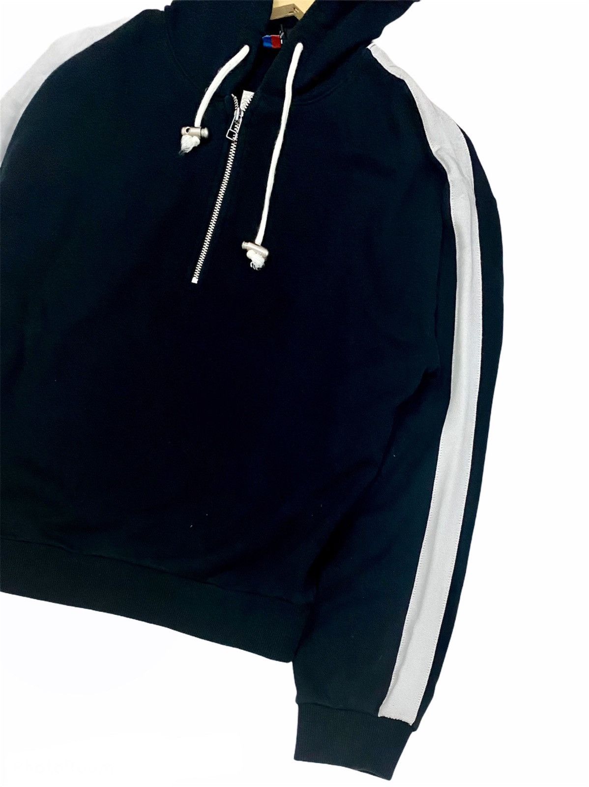Japanese Brand × Kansai Yamamoto VINTAGE CC KANSAI WX/710N’ HALF ZIP SPELLOUT HOODIE Size US M / EU 48-50 / 2 - 5 Thumbnail