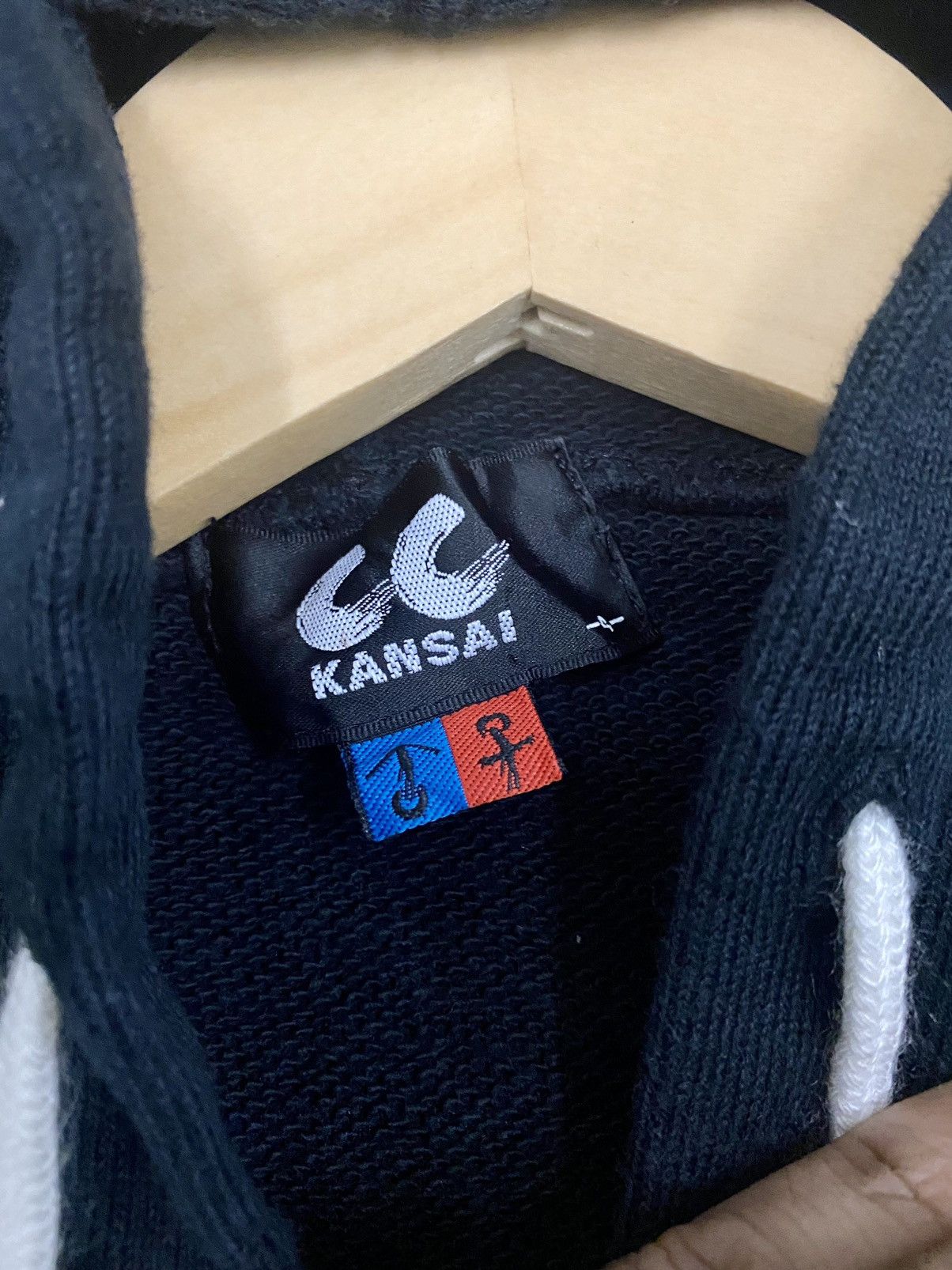 Japanese Brand × Kansai Yamamoto VINTAGE CC KANSAI WX/710N’ HALF ZIP SPELLOUT HOODIE Size US M / EU 48-50 / 2 - 12 Thumbnail