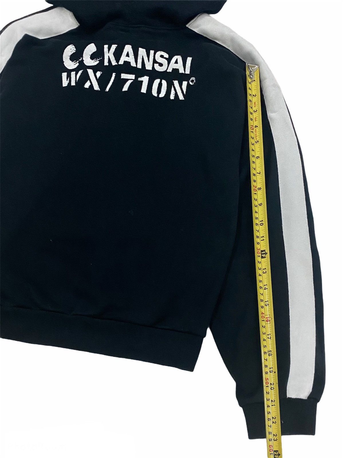 Japanese Brand × Kansai Yamamoto VINTAGE CC KANSAI WX/710N’ HALF ZIP SPELLOUT HOODIE Size US M / EU 48-50 / 2 - 17 Thumbnail