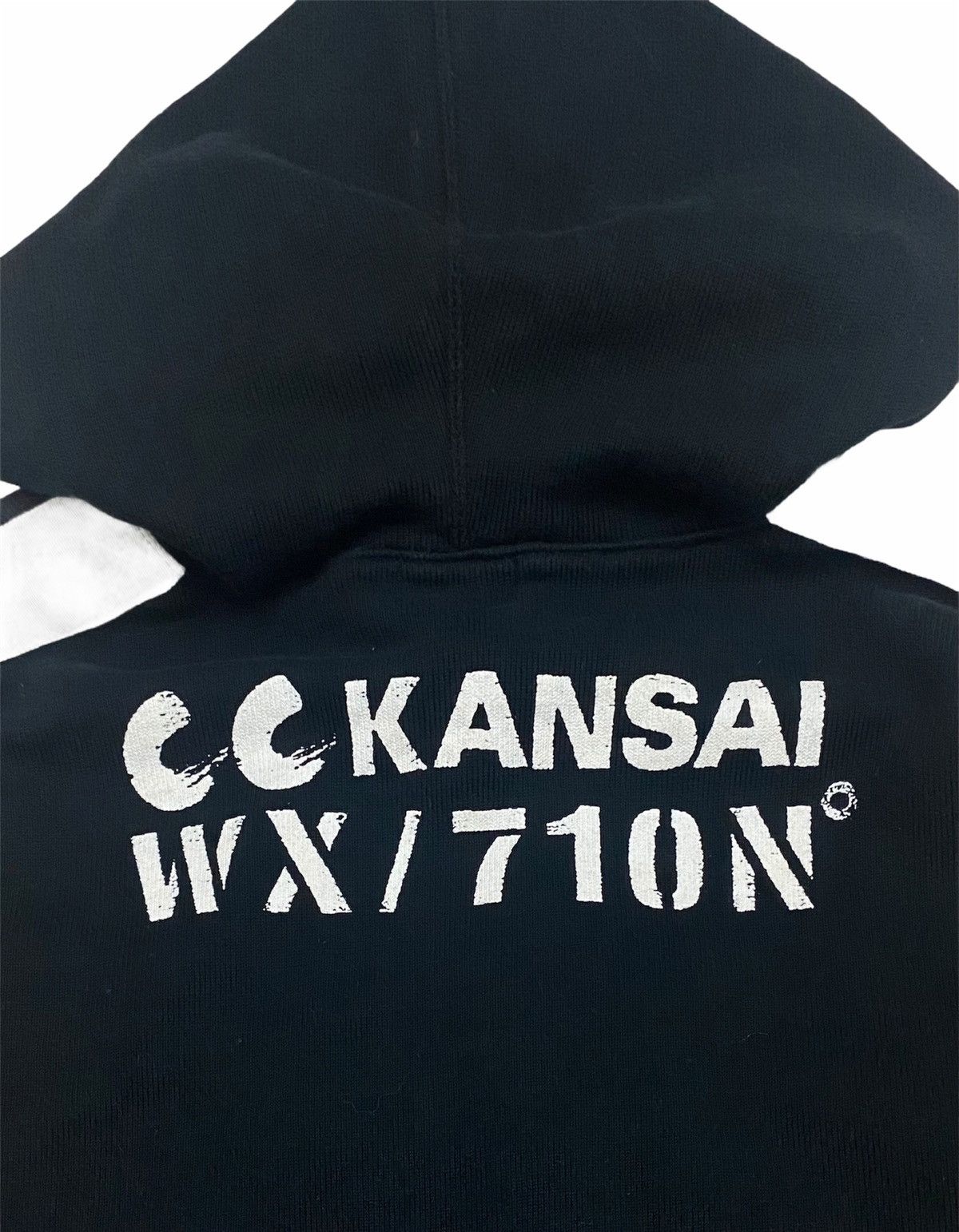 Japanese Brand × Kansai Yamamoto VINTAGE CC KANSAI WX/710N’ HALF ZIP SPELLOUT HOODIE Size US M / EU 48-50 / 2 - 7 Thumbnail