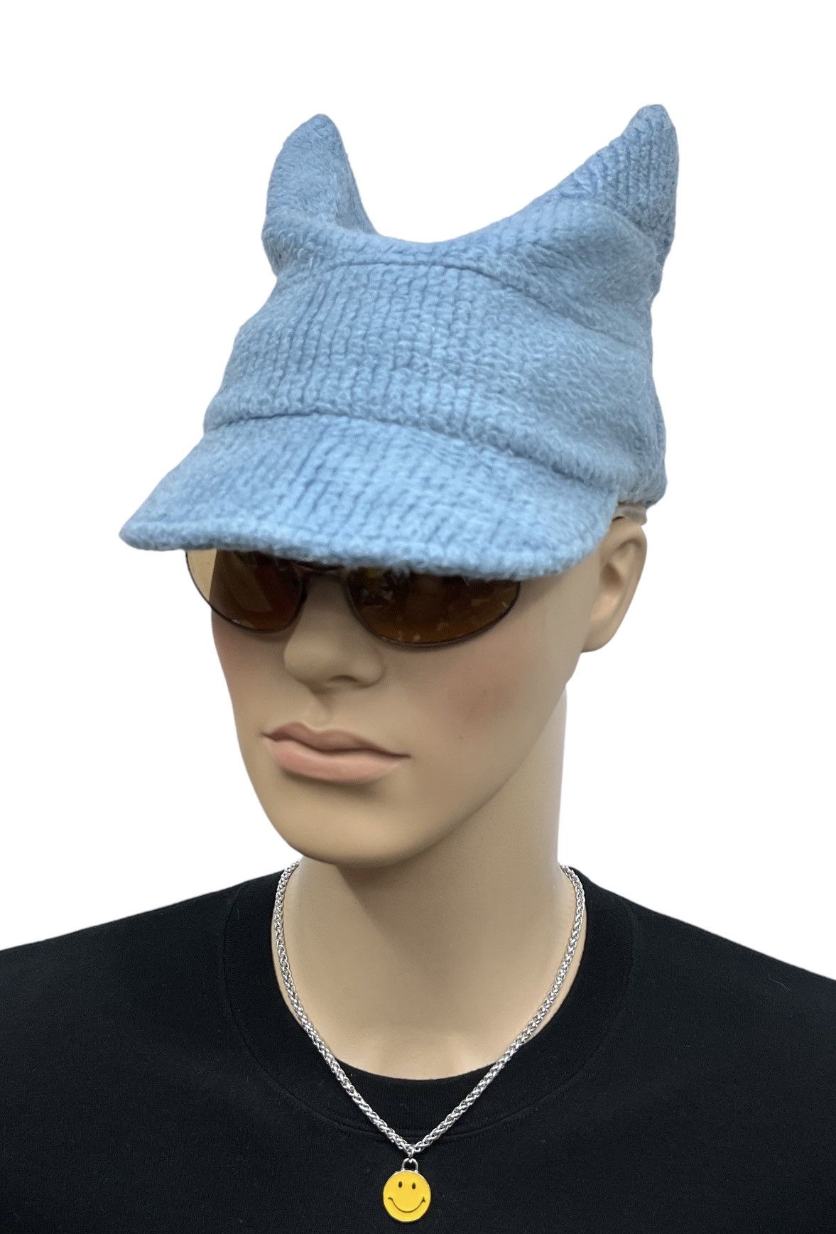 image of Vintage Kawamura Poly-Acrylic Horny Hat Hysteric Glamour Style! in Blue, Men's
