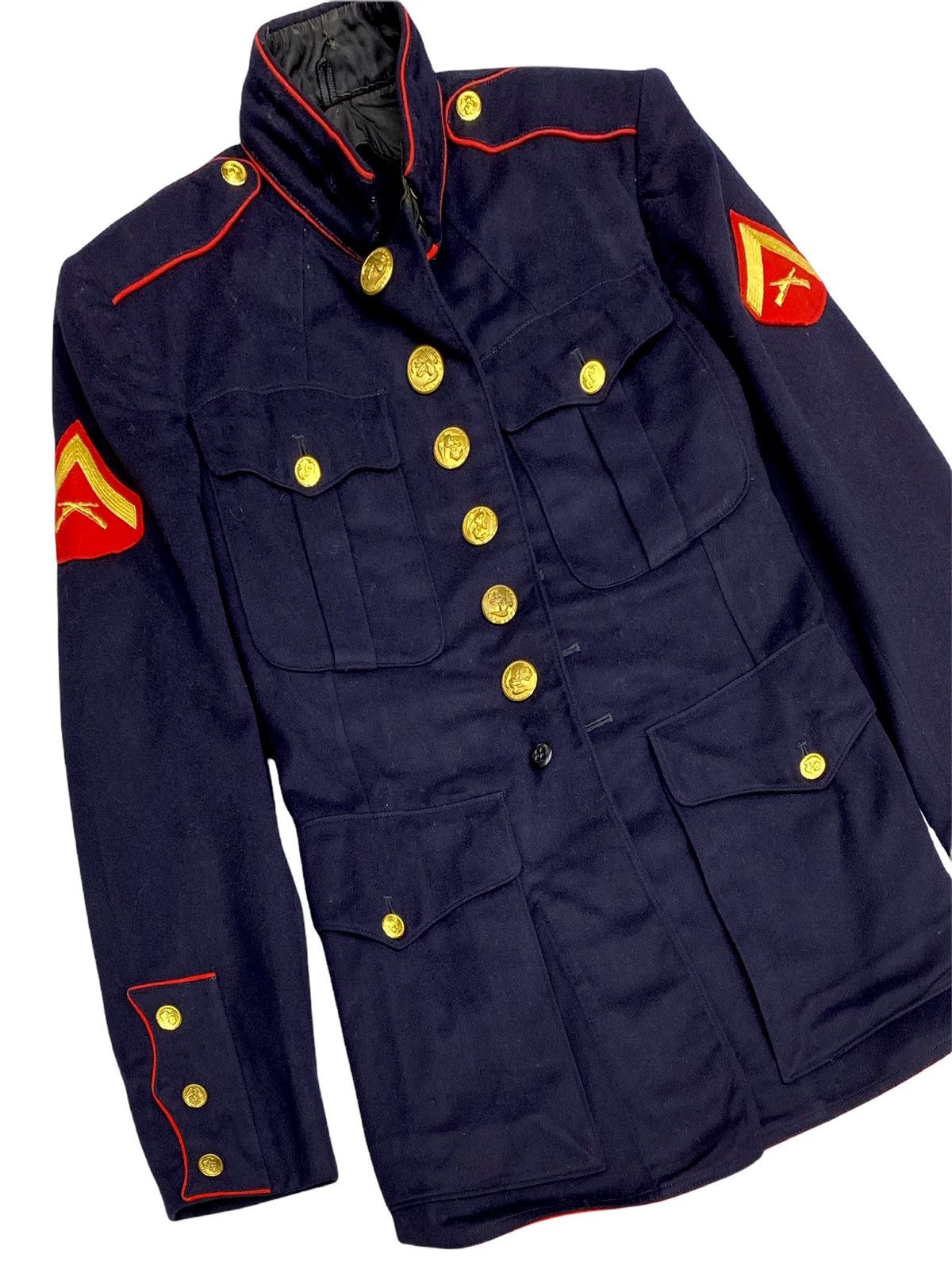 uniform experiment USMC DRESS BLUES UNIFORM COAT JACKET MARINE CORPS MARINE Size US S / EU 44-46 / 1 - 8 Thumbnail