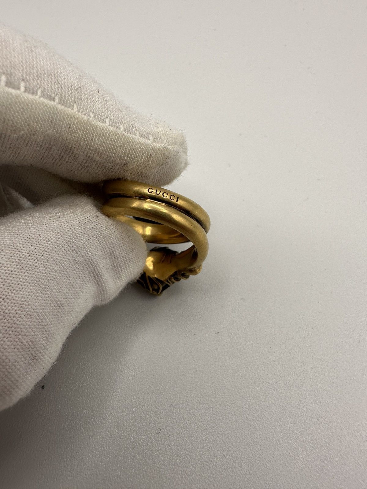 Gucci Sz 7.25 US Gucci Panthers Gold Ring with Rubys Size ONE SIZE - 5 Thumbnail