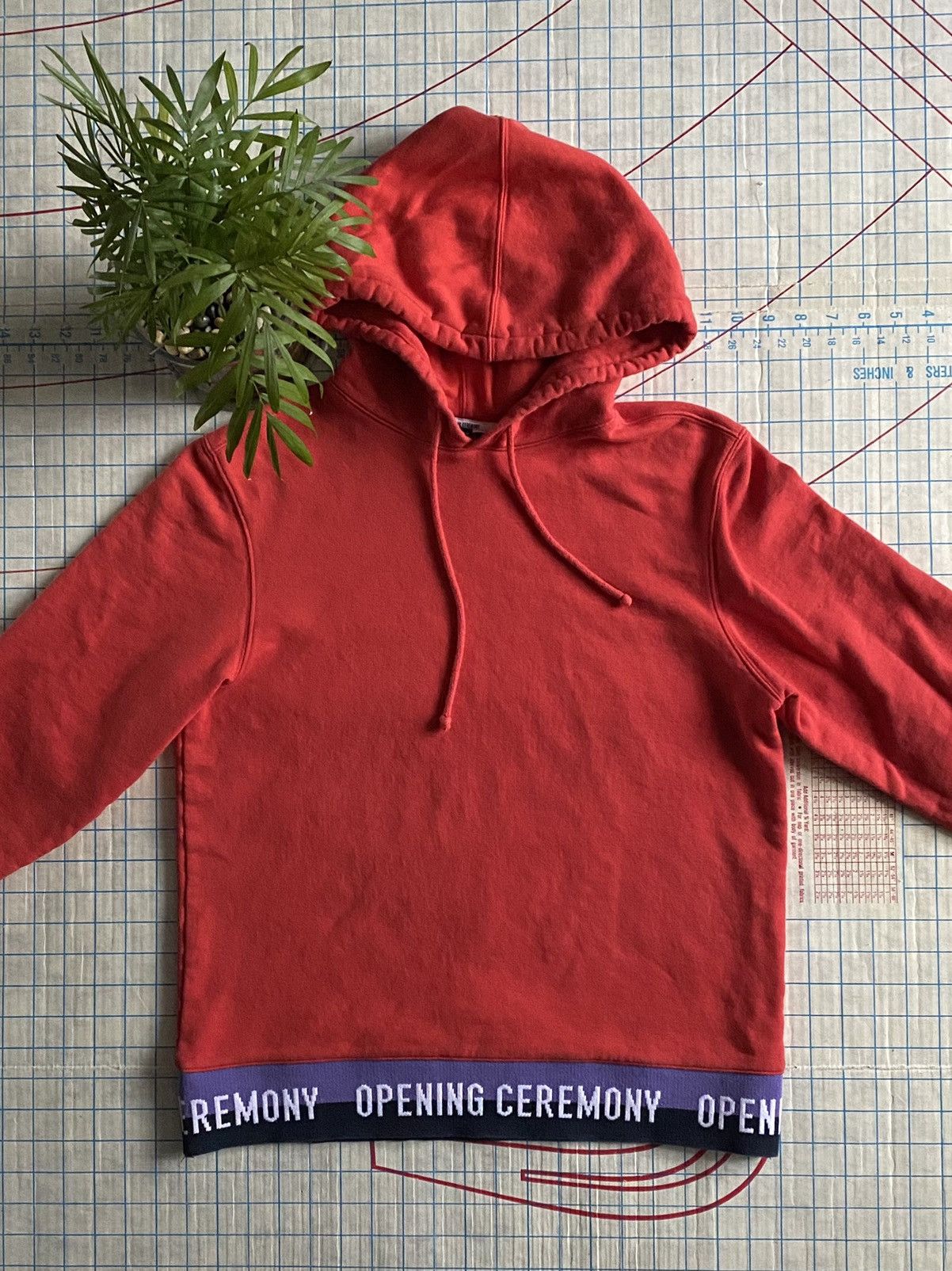 Opening Ceremony Opening Ceremony Spell Out Hem and Cuff Hoodie Small Red Size US S / EU 44-46 / 1 - 4 Thumbnail
