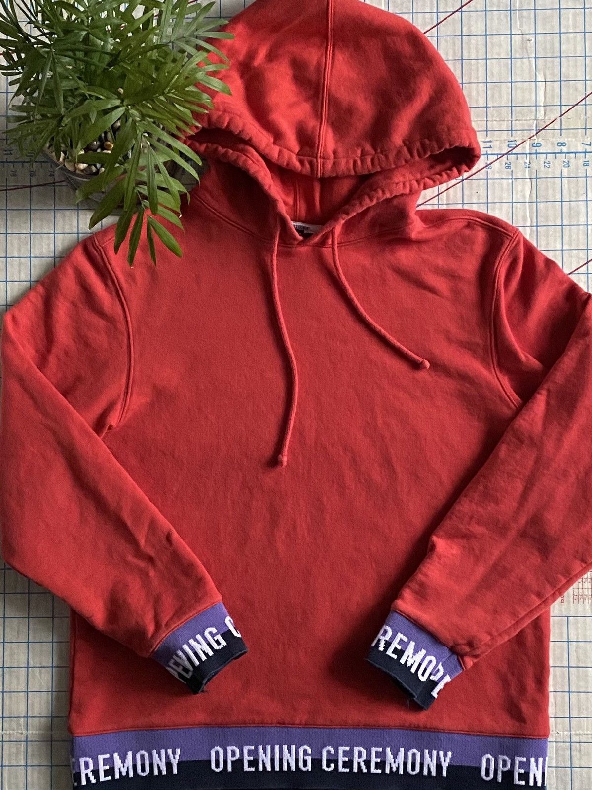 Opening Ceremony Opening Ceremony Spell Out Hem and Cuff Hoodie Small Red Size US S / EU 44-46 / 1 - 2 Thumbnail