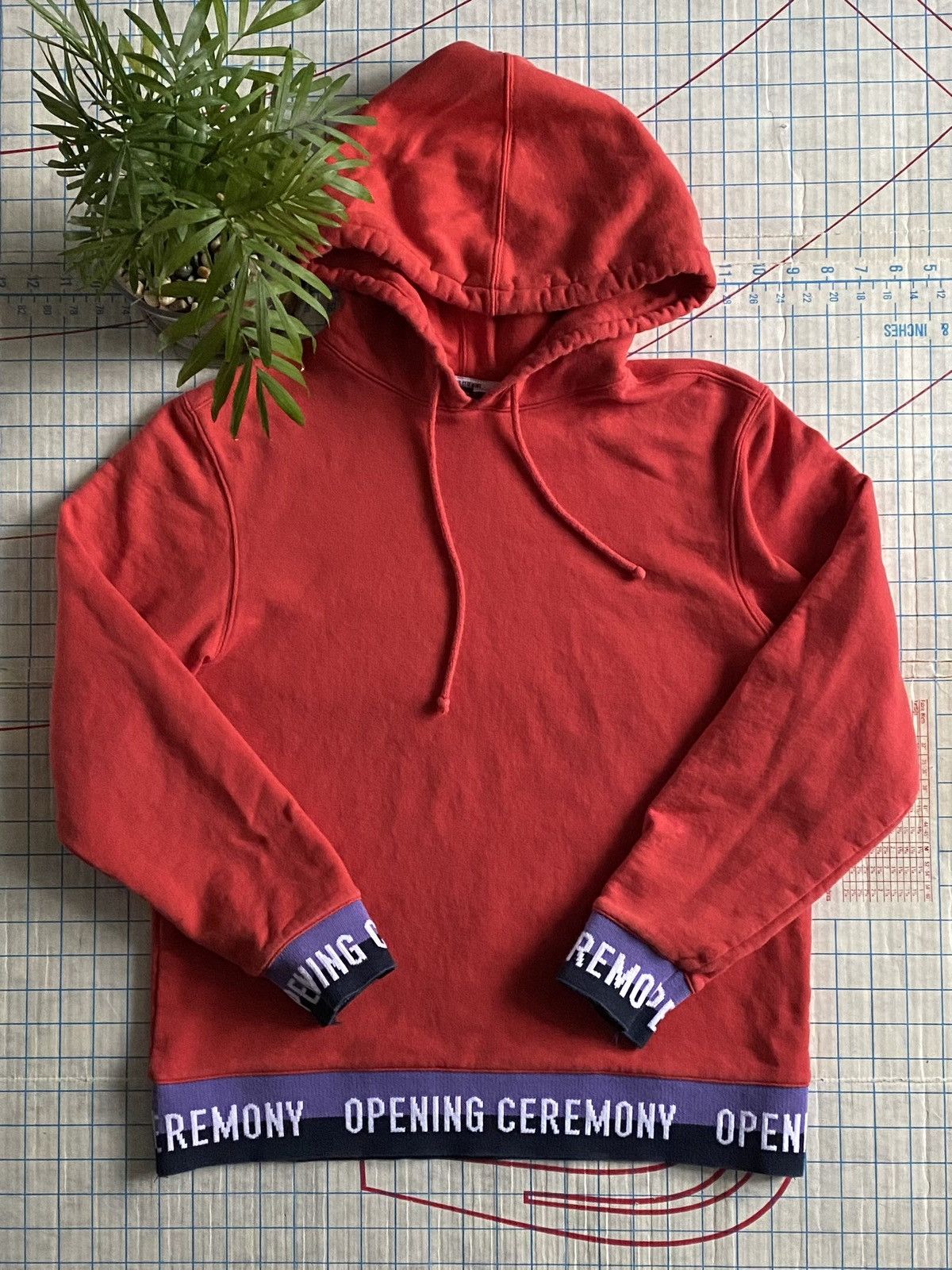 Opening Ceremony Opening Ceremony Spell Out Hem and Cuff Hoodie Small Red Size US S / EU 44-46 / 1 - 1 Thumbnail