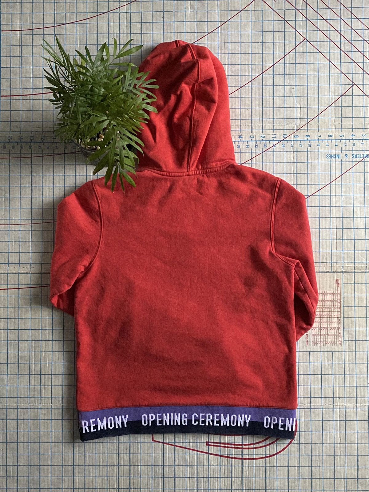 Opening Ceremony Opening Ceremony Spell Out Hem and Cuff Hoodie Small Red Size US S / EU 44-46 / 1 - 7 Thumbnail