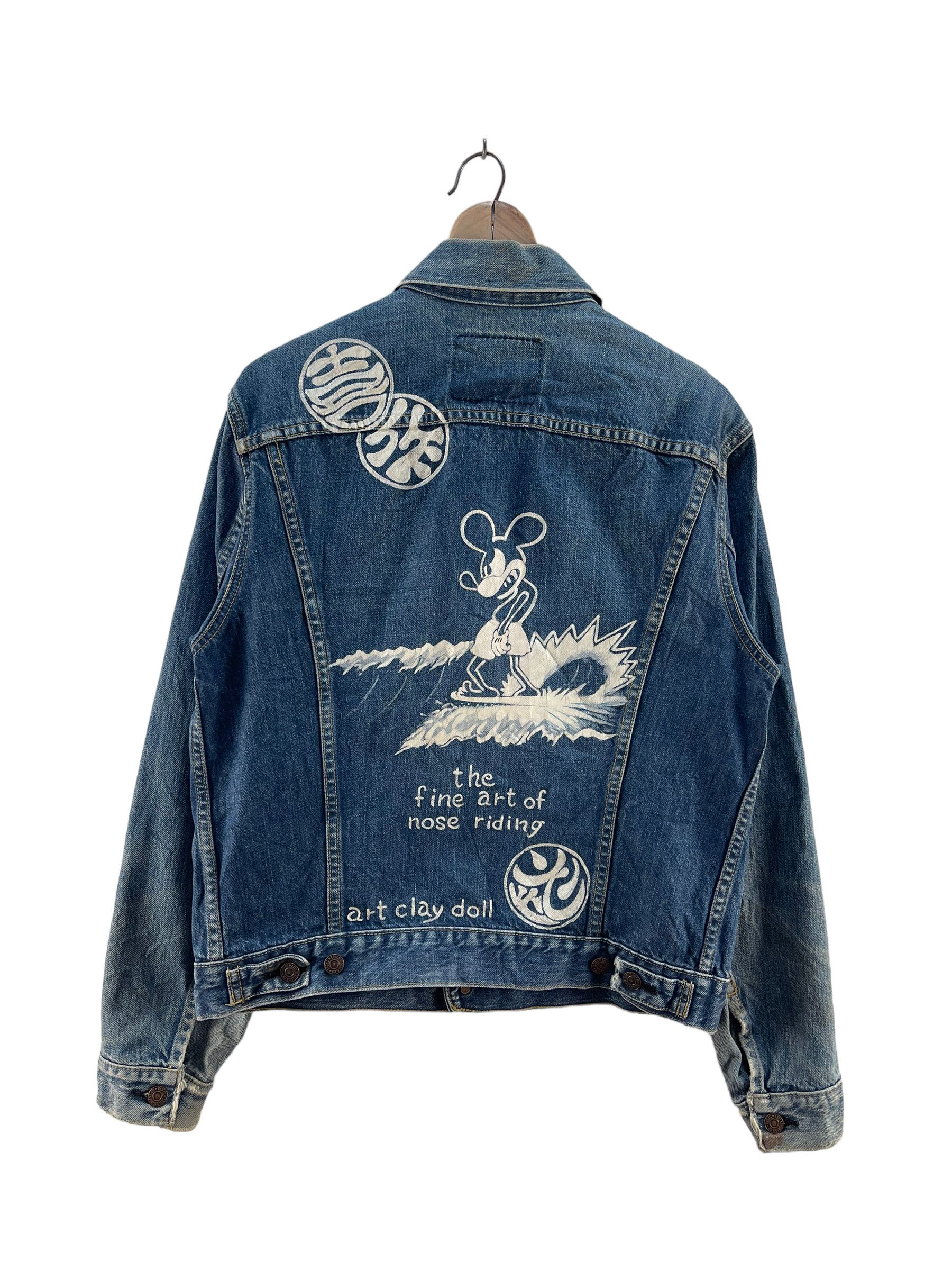 Vintage Levis Mickey Mouse Customs Denim Jeans Jacket