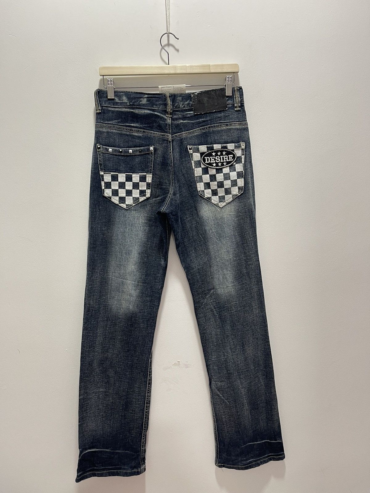 Japanese Brand × Vintage VINTAGE ENGINE ROTATION POEM MOTORCYCLE DISTRESSED JEANS Size US 30 / EU 46 - 10 Thumbnail