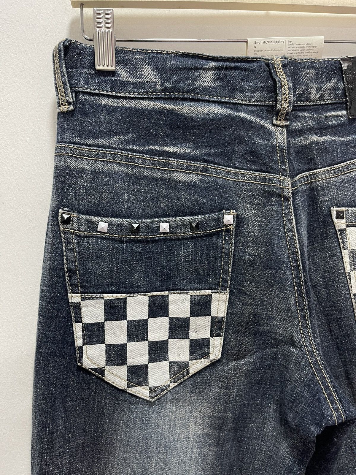 Japanese Brand × Vintage VINTAGE ENGINE ROTATION POEM MOTORCYCLE DISTRESSED JEANS Size US 30 / EU 46 - 12 Thumbnail