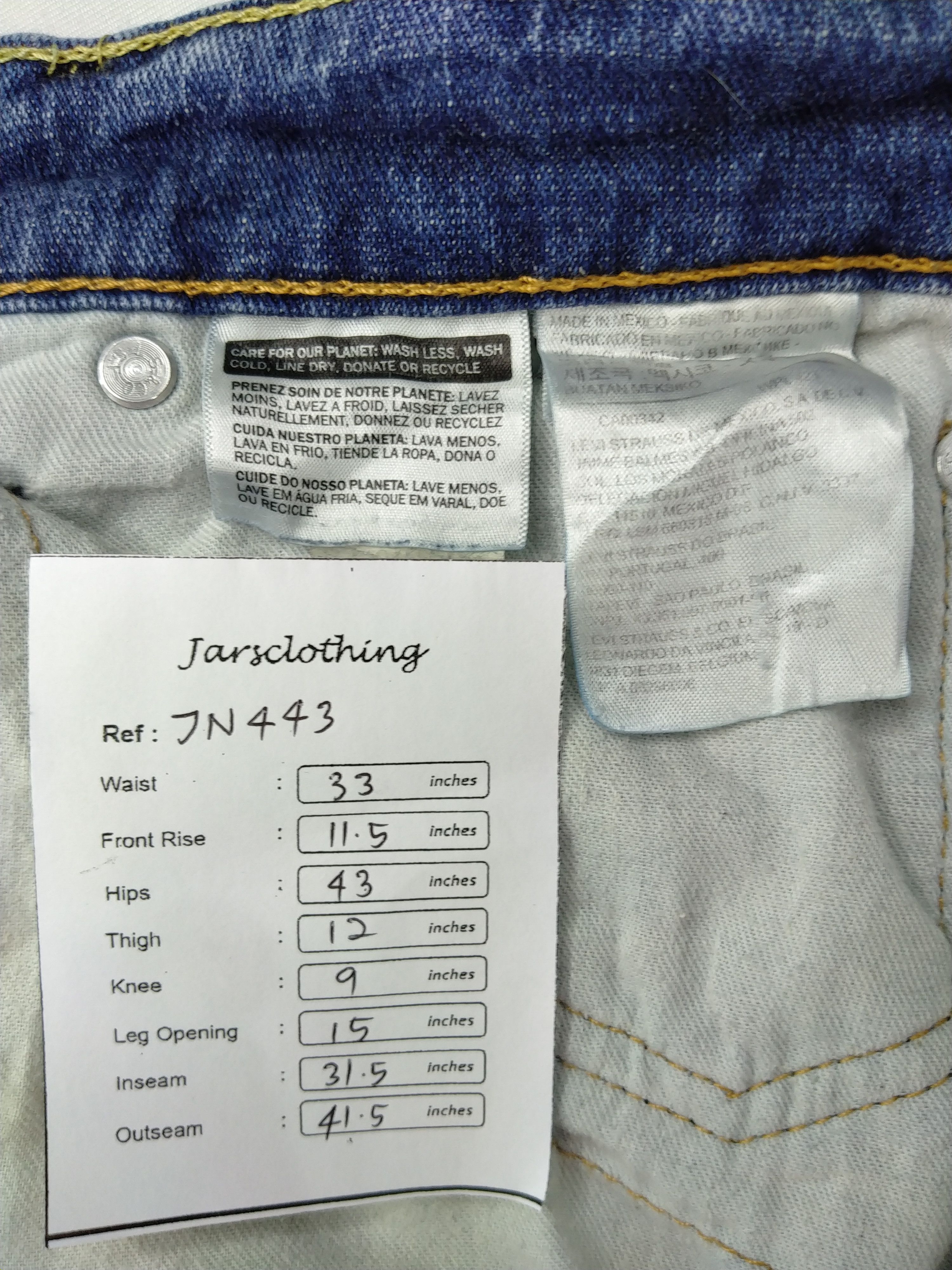 Levi's Blue Distressed Vintage Levi's 514 Denim 33x31.5 -JN443 Size US 33 - 10 Thumbnail