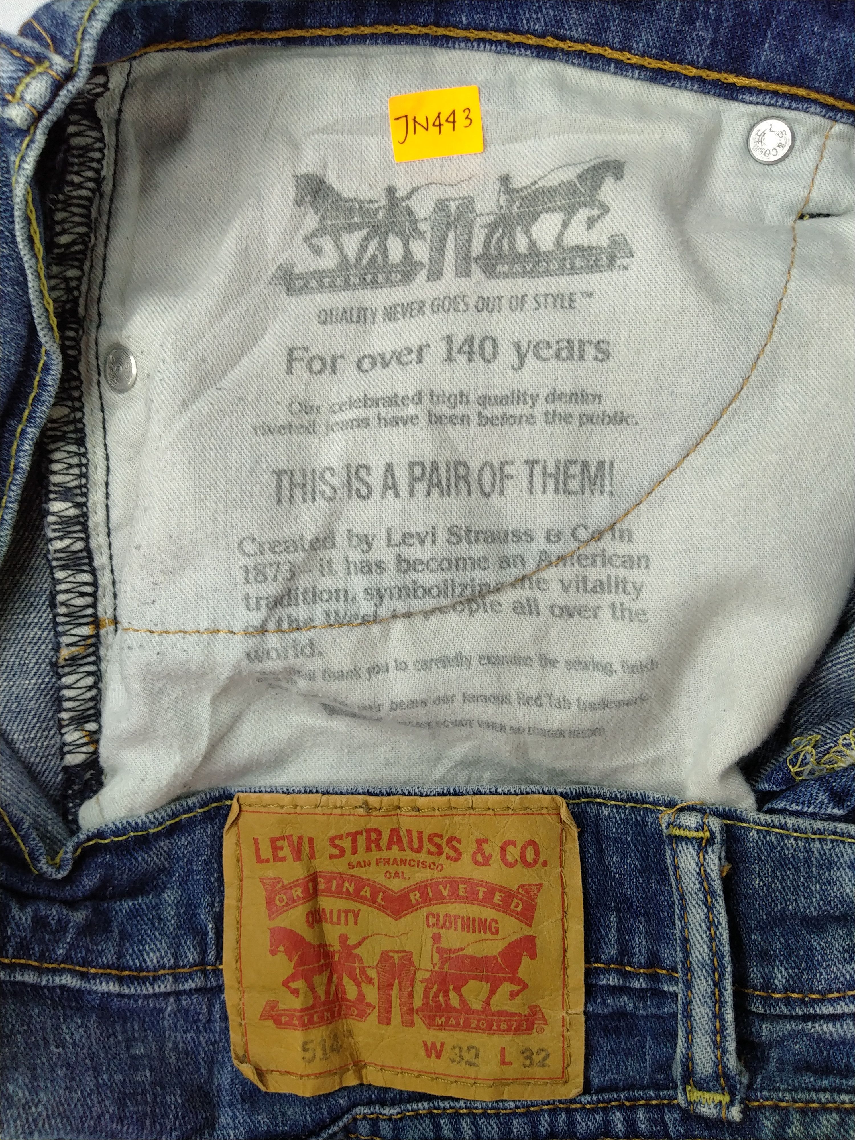 Levi's Blue Distressed Vintage Levi's 514 Denim 33x31.5 -JN443 Size US 33 - 12 Thumbnail