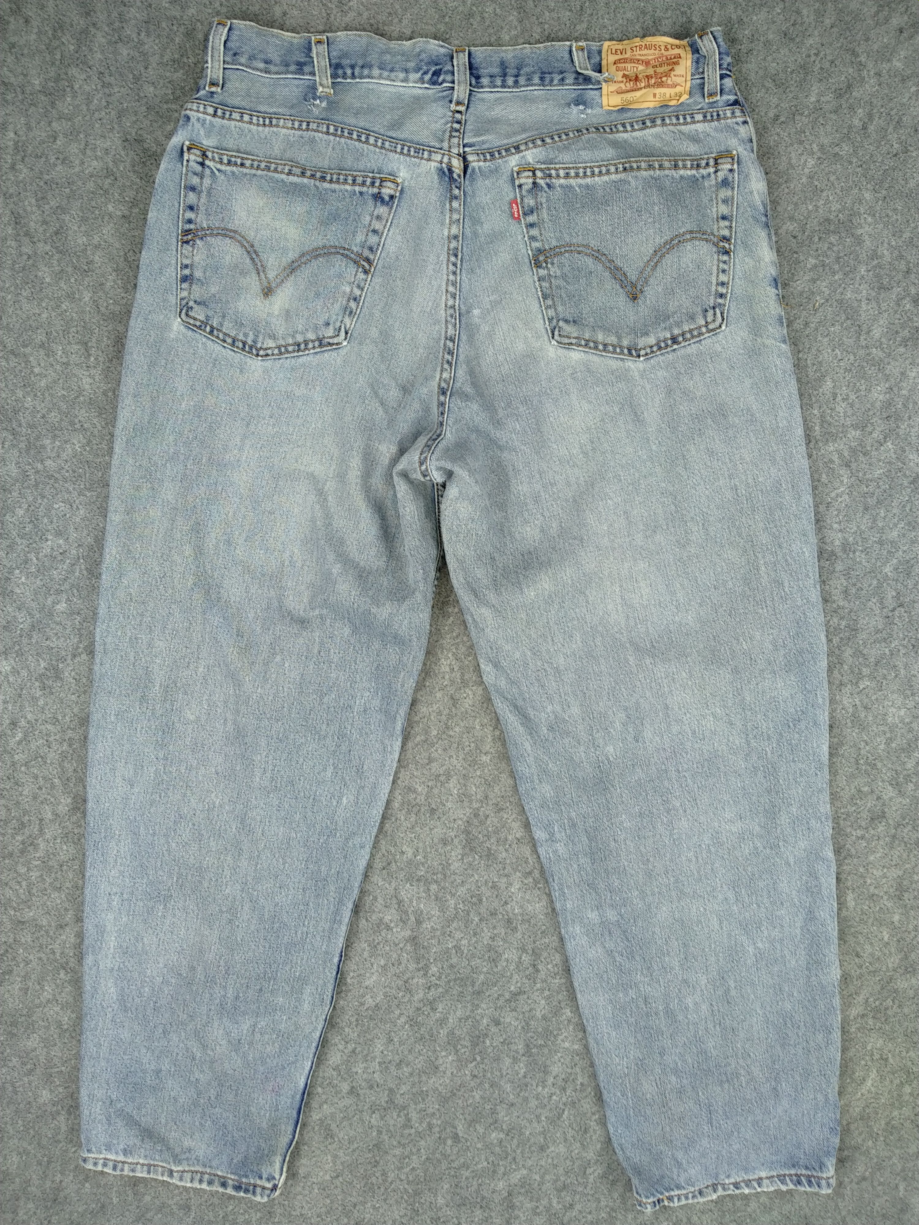 Levi's Indigo Vintage Levi's 560 Comfort Fit Denim 37x30.5 -JN476 Size US 37 - 2 Thumbnail