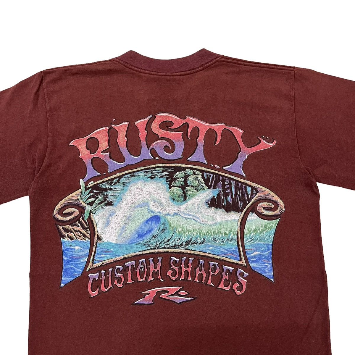 Rusty × Vintage Vintage 90s Rusty “Custum Shapes” Surfwear Skateboarding Tee Size US S / EU 44-46 / 1 - 3 Thumbnail