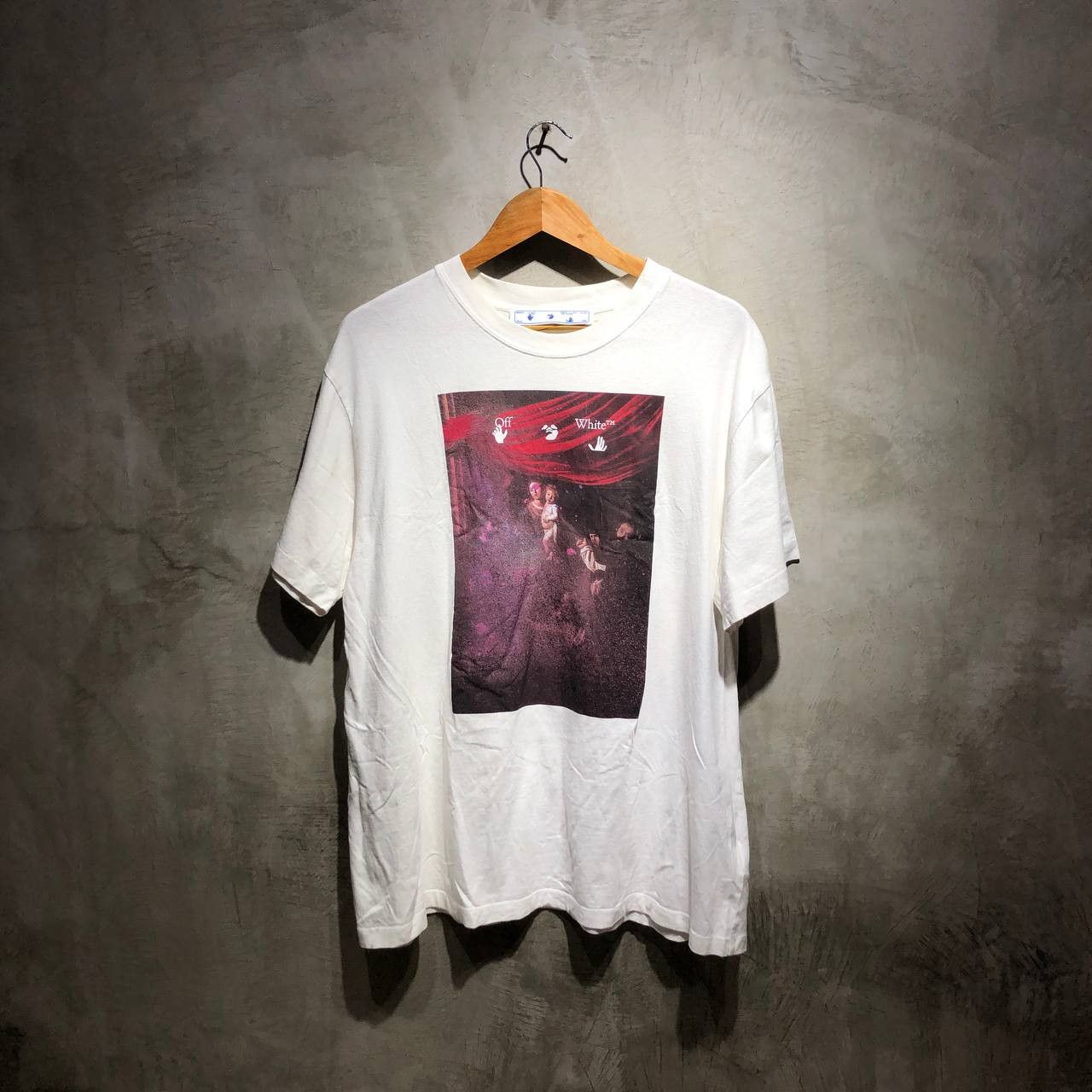 image of Off White Off-White Ss21 Sprayed Caravaggio Arrows Tee, Men's (Size XL)