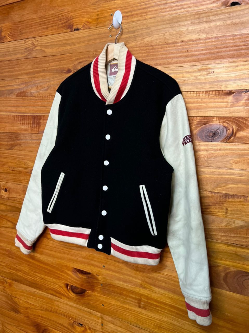 Quicksilver QUICKSILVER WOOL LEATHER VARSITY JACKET Size US S / EU 44-46 / 1 - 5 Thumbnail