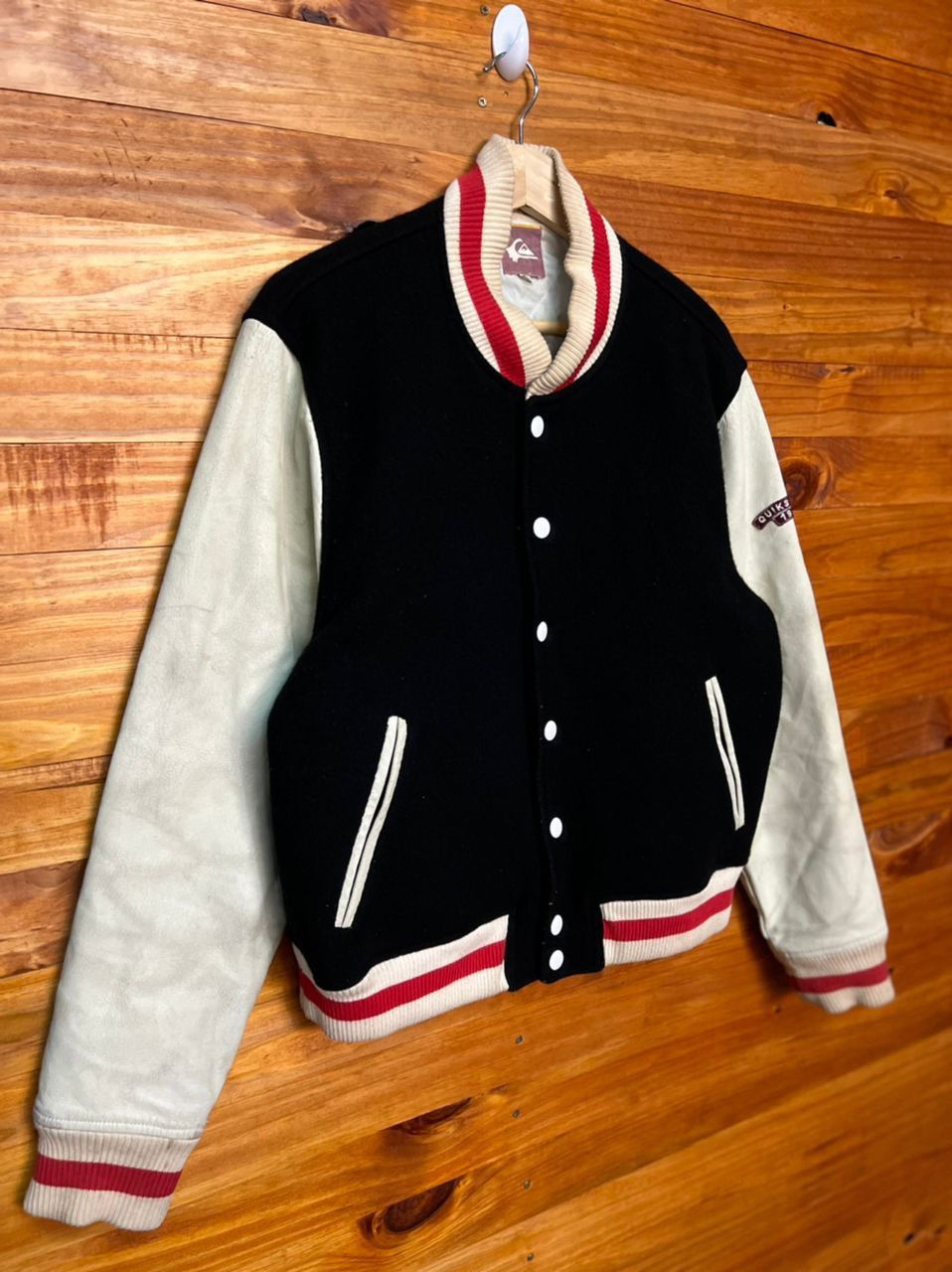 Quicksilver QUICKSILVER WOOL LEATHER VARSITY JACKET Size US S / EU 44-46 / 1 - 3 Thumbnail