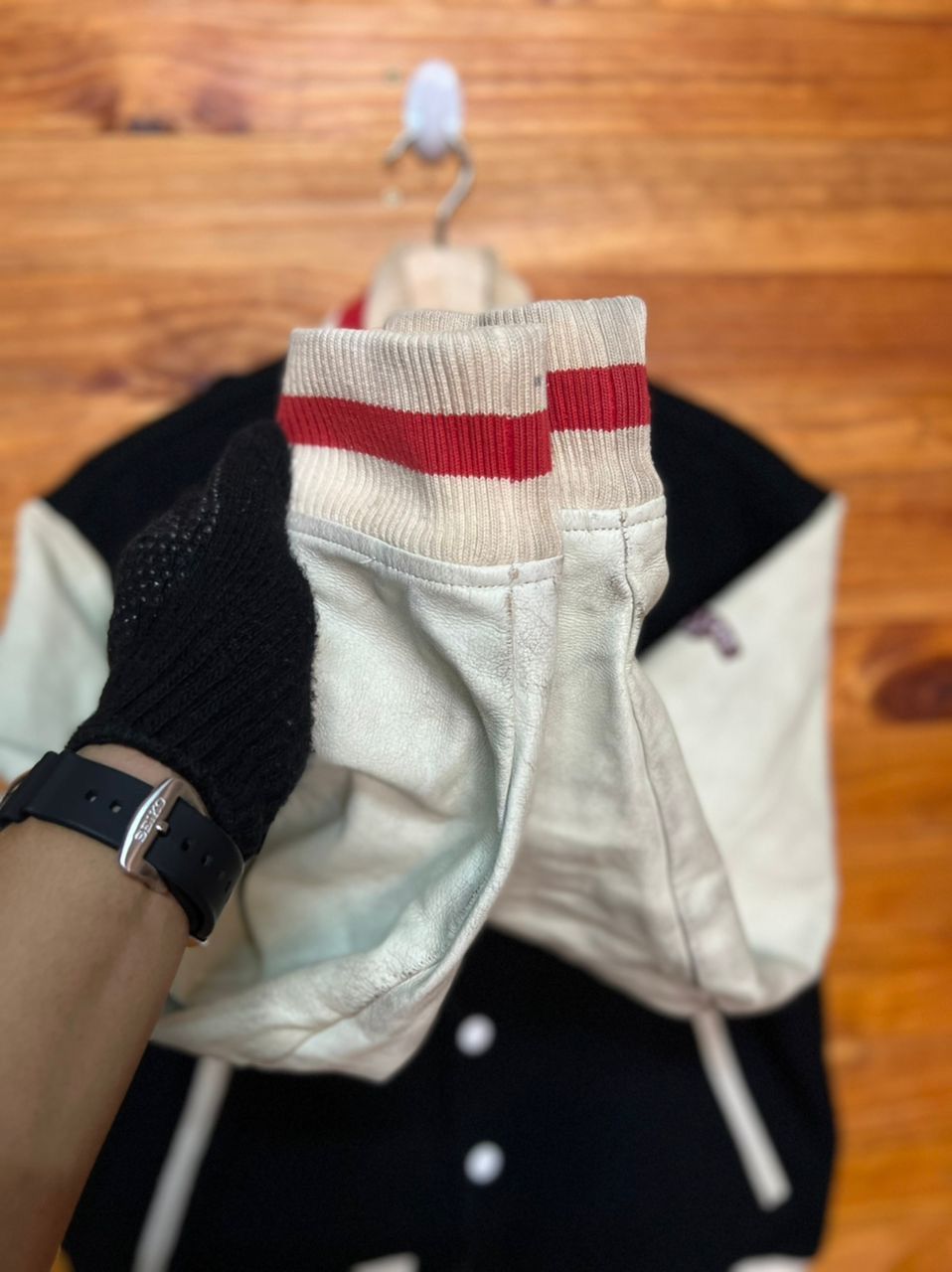 Quicksilver QUICKSILVER WOOL LEATHER VARSITY JACKET Size US S / EU 44-46 / 1 - 7 Thumbnail