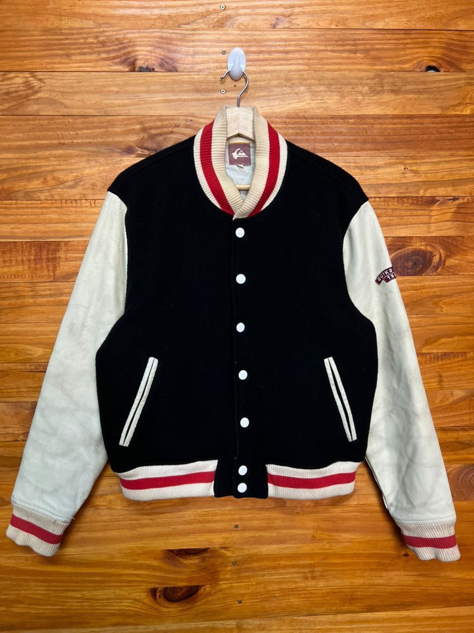Quicksilver QUICKSILVER WOOL LEATHER VARSITY JACKET Size US S / EU 44-46 / 1 - 2 Thumbnail