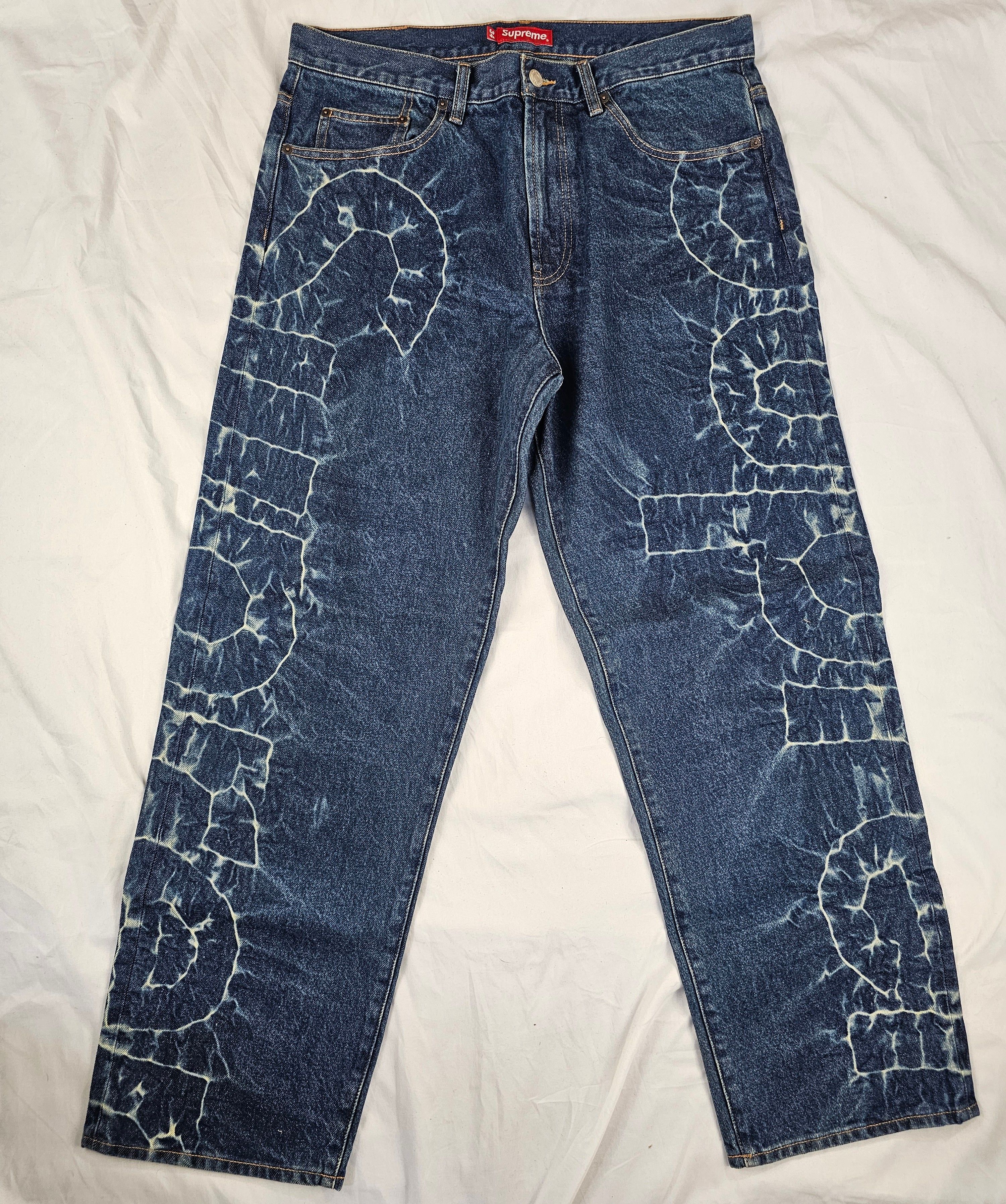 Supreme Supreme Shibori Loose Fit Jean Indigo Blue Denim CONFIRMED