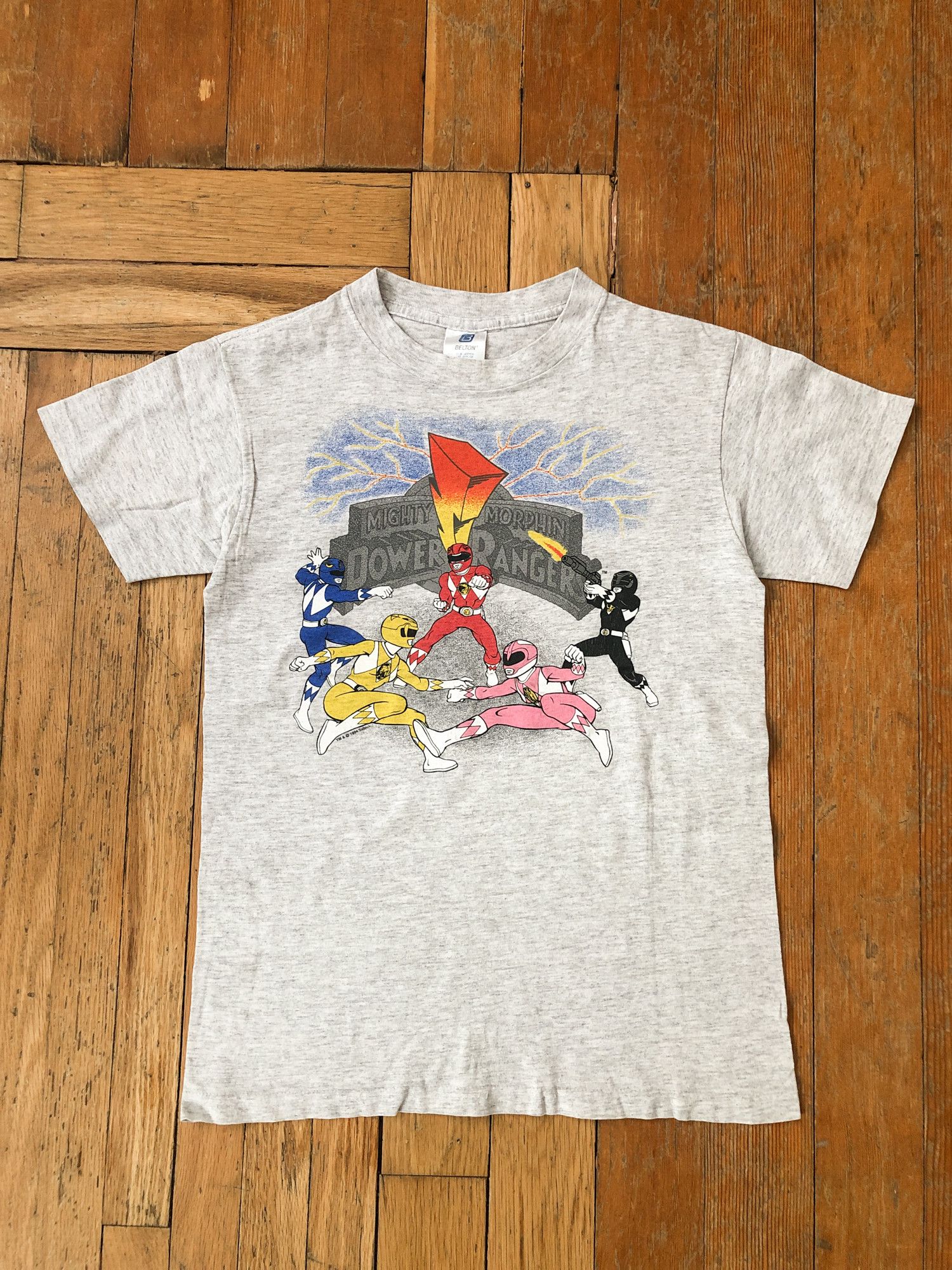 Vintage 1994 Single Stitch 'Mighty Morphin Power Rangers' T-Shirt Size US S / EU 44-46 / 1 - 2 Thumbnail