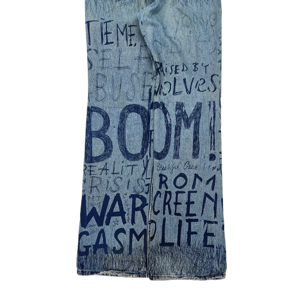 W&LT × Walter Van Beirendonck W & LT SS98 “Fetish For Beauty” Graffiti Denim Pants & bag Size US 32 / EU 48 - 11 Thumbnail