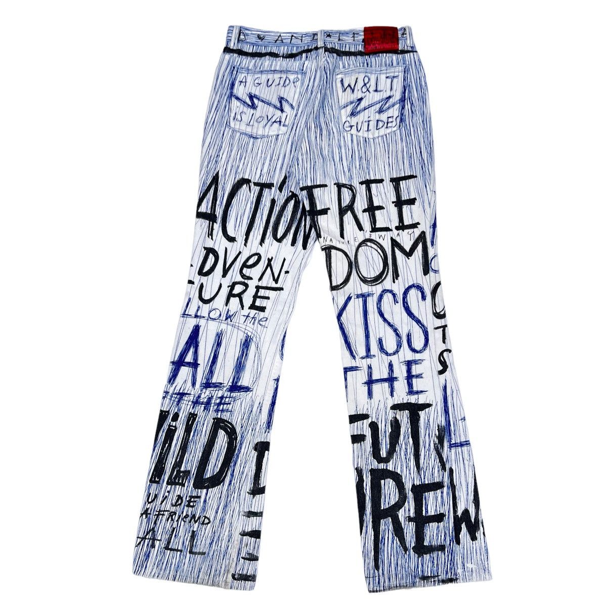W&LT × Walter Van Beirendonck W & LT SS98 “Fetish For Beauty” Graffiti Denim Pants & bag Size US 32 / EU 48 - 20 Thumbnail