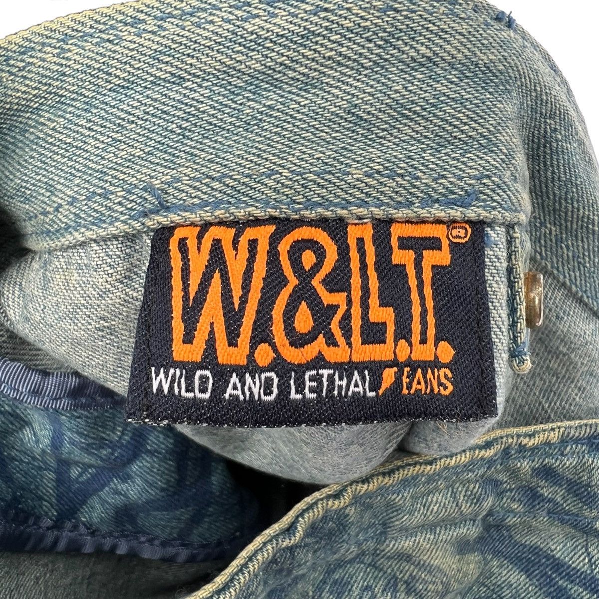 W&LT × Walter Van Beirendonck W & LT SS98 “Fetish For Beauty” Graffiti Denim Pants & bag Size US 32 / EU 48 - 25 Thumbnail