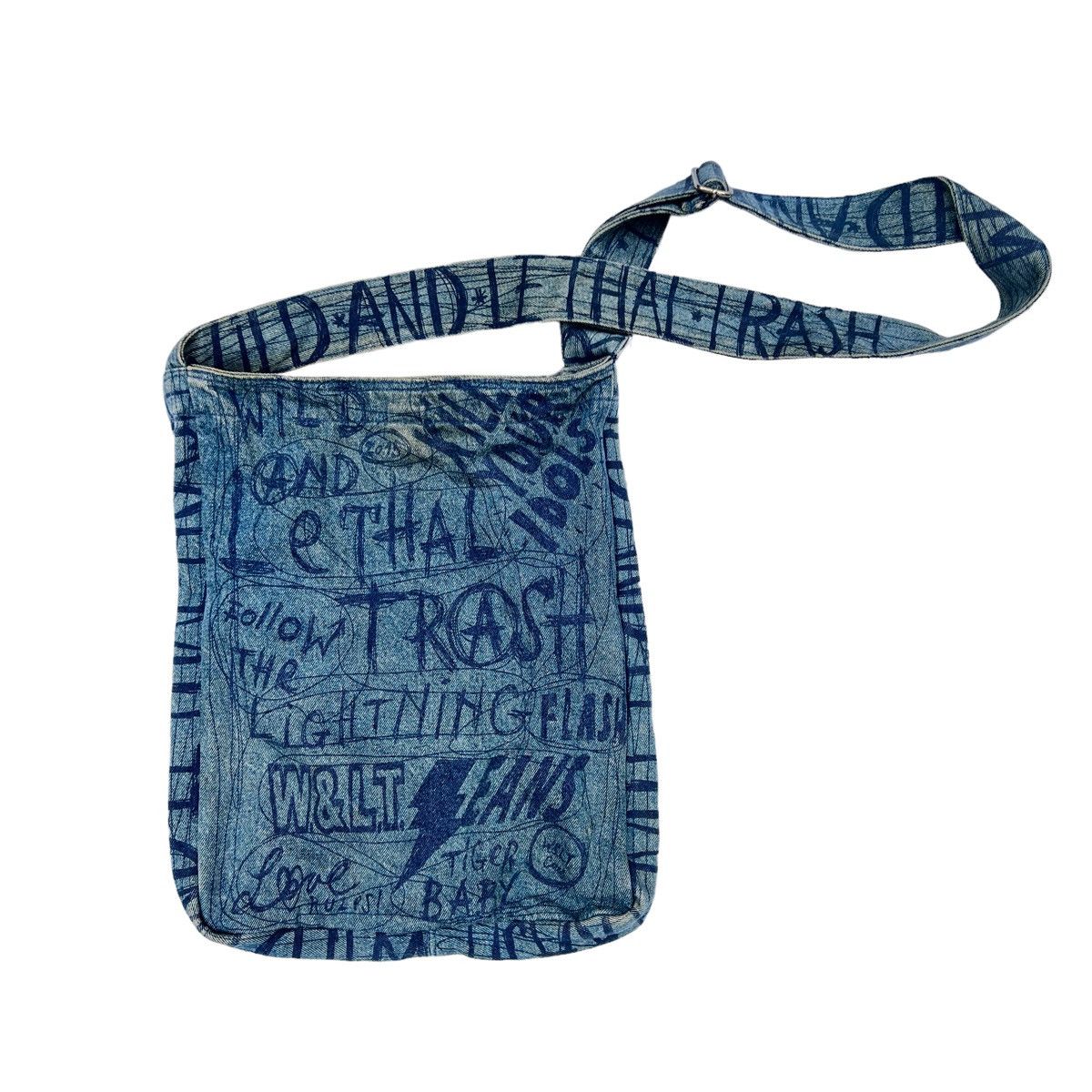 W&LT × Walter Van Beirendonck W & LT SS98 “Fetish For Beauty” Graffiti Denim Pants & bag Size US 32 / EU 48 - 24 Thumbnail