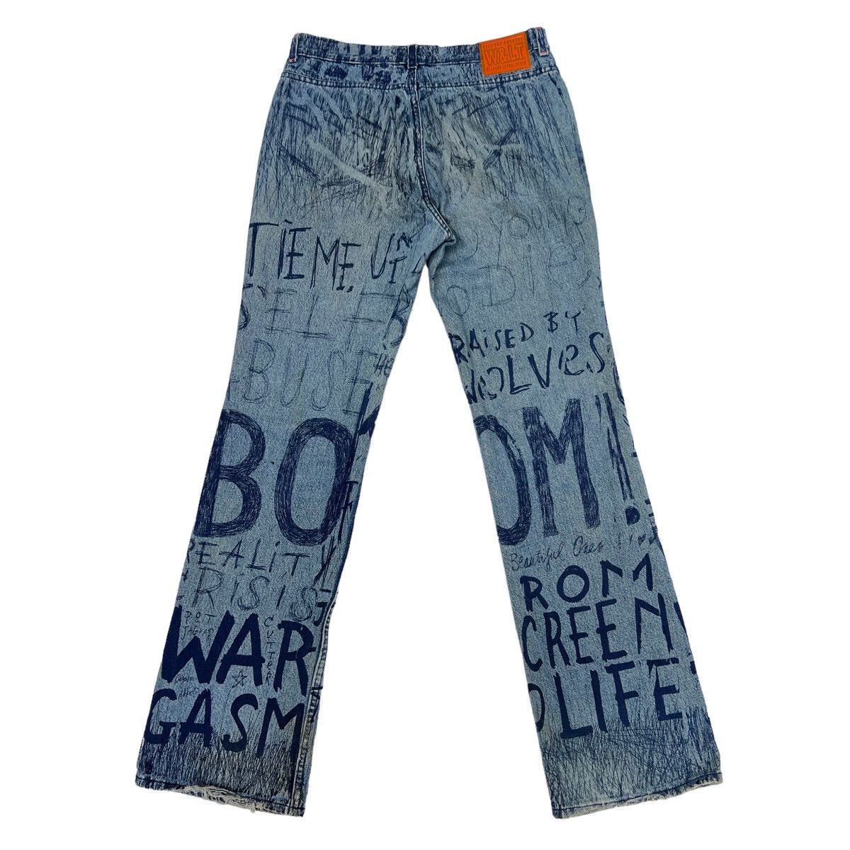 W&LT × Walter Van Beirendonck W & LT SS98 “Fetish For Beauty” Graffiti Denim Pants & bag Size US 32 / EU 48 - 9 Thumbnail