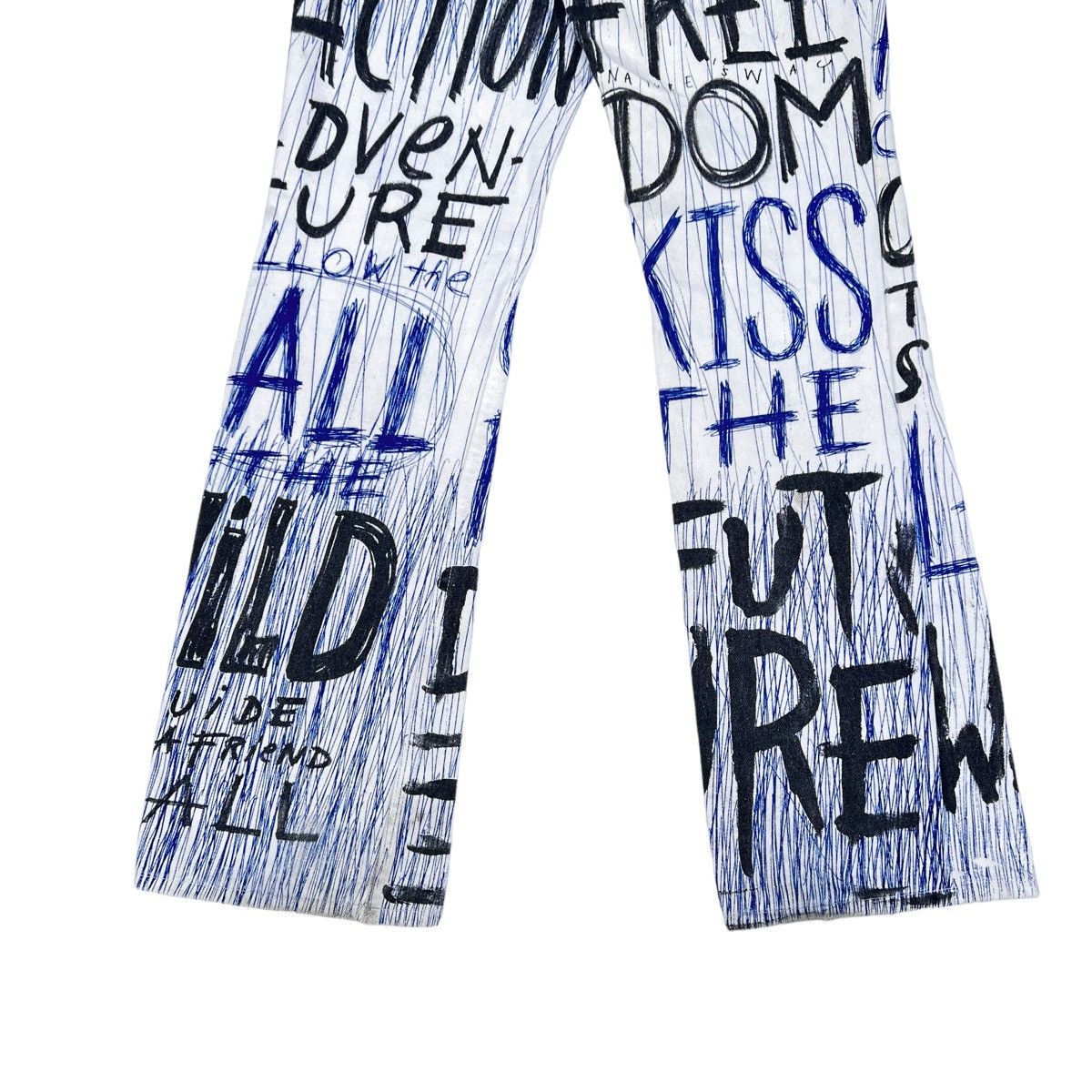 W&LT × Walter Van Beirendonck W & LT SS98 “Fetish For Beauty” Graffiti Denim Pants & bag Size US 32 / EU 48 - 22 Thumbnail