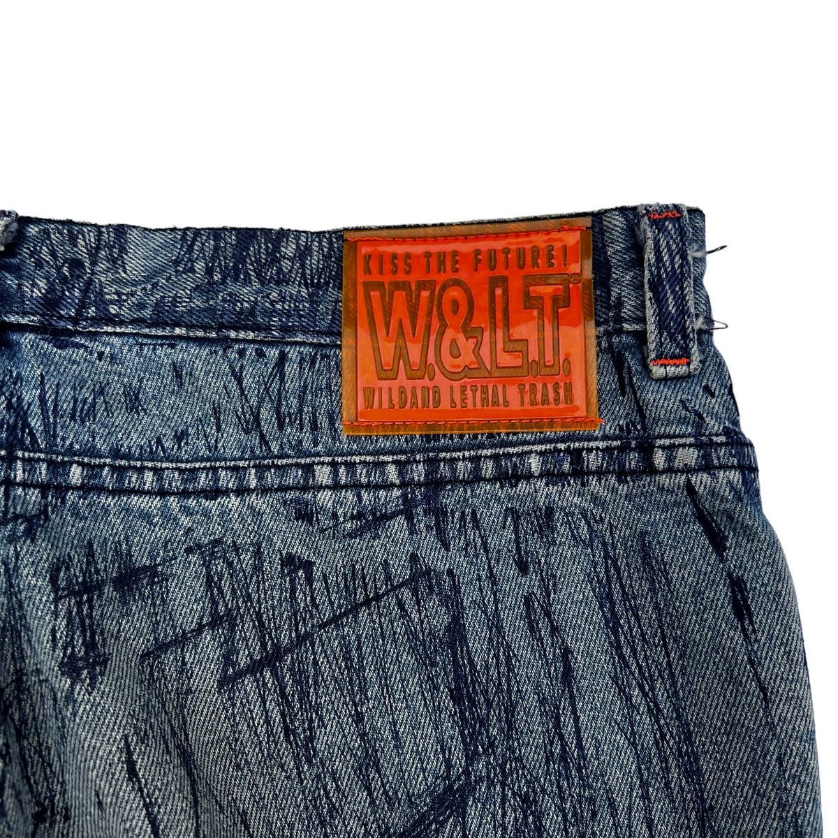 W&LT × Walter Van Beirendonck W & LT SS98 “Fetish For Beauty” Graffiti Denim Pants & bag Size US 32 / EU 48 - 12 Thumbnail