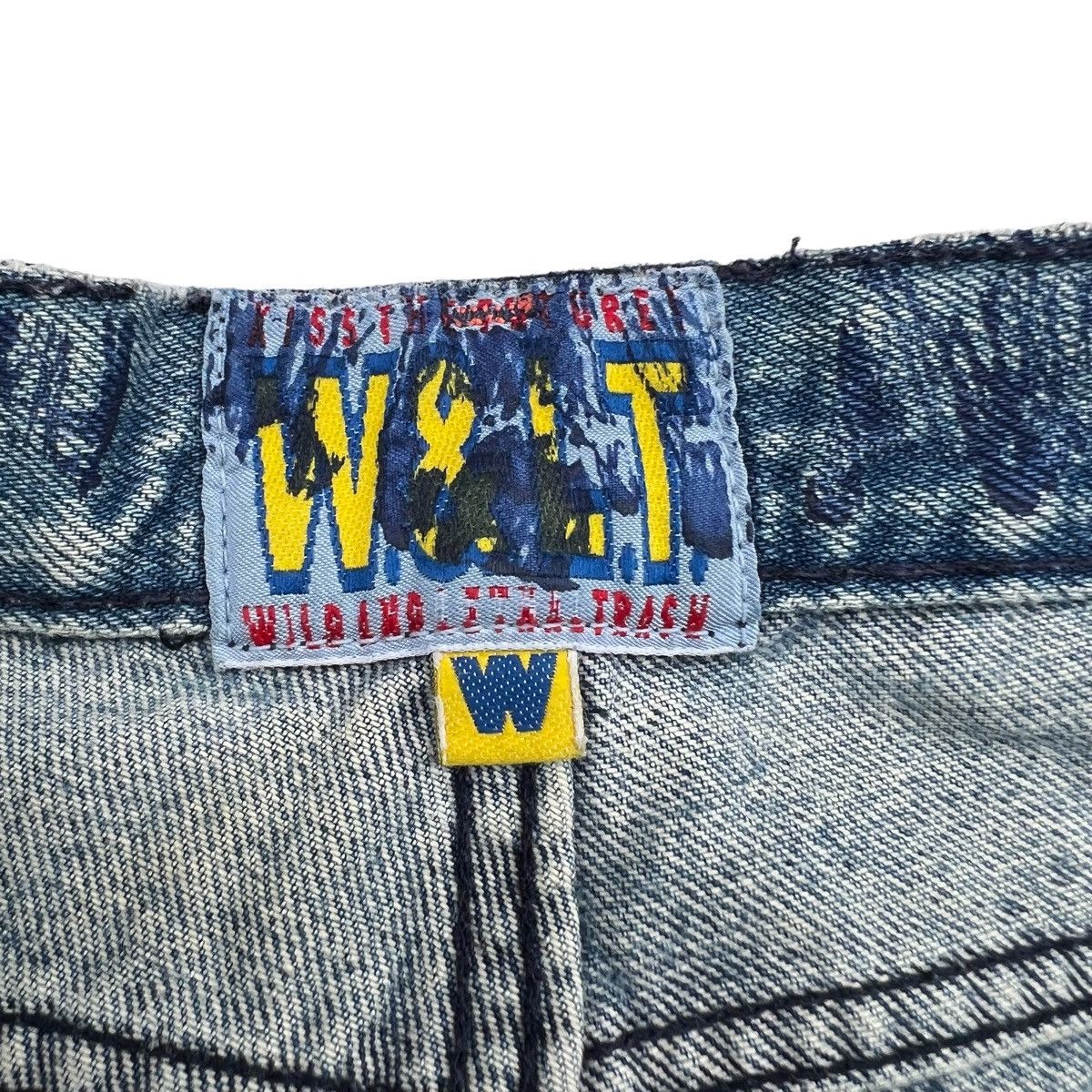 W&LT × Walter Van Beirendonck W & LT SS98 “Fetish For Beauty” Graffiti Denim Pants & bag Size US 32 / EU 48 - 5 Thumbnail