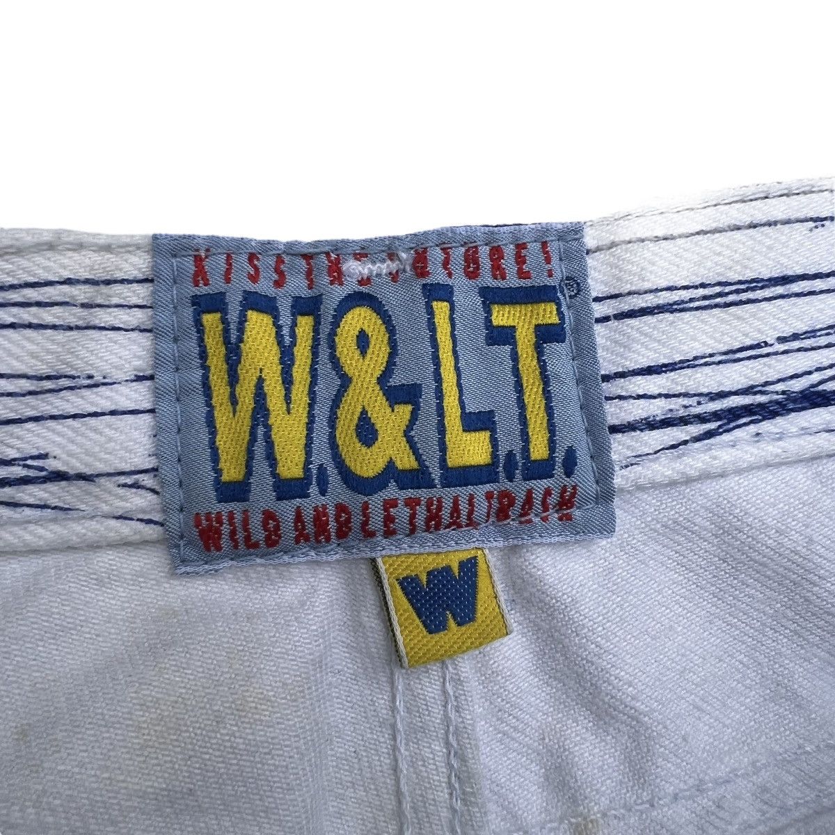 W&LT × Walter Van Beirendonck W & LT SS98 “Fetish For Beauty” Graffiti Denim Pants & bag Size US 32 / EU 48 - 16 Thumbnail