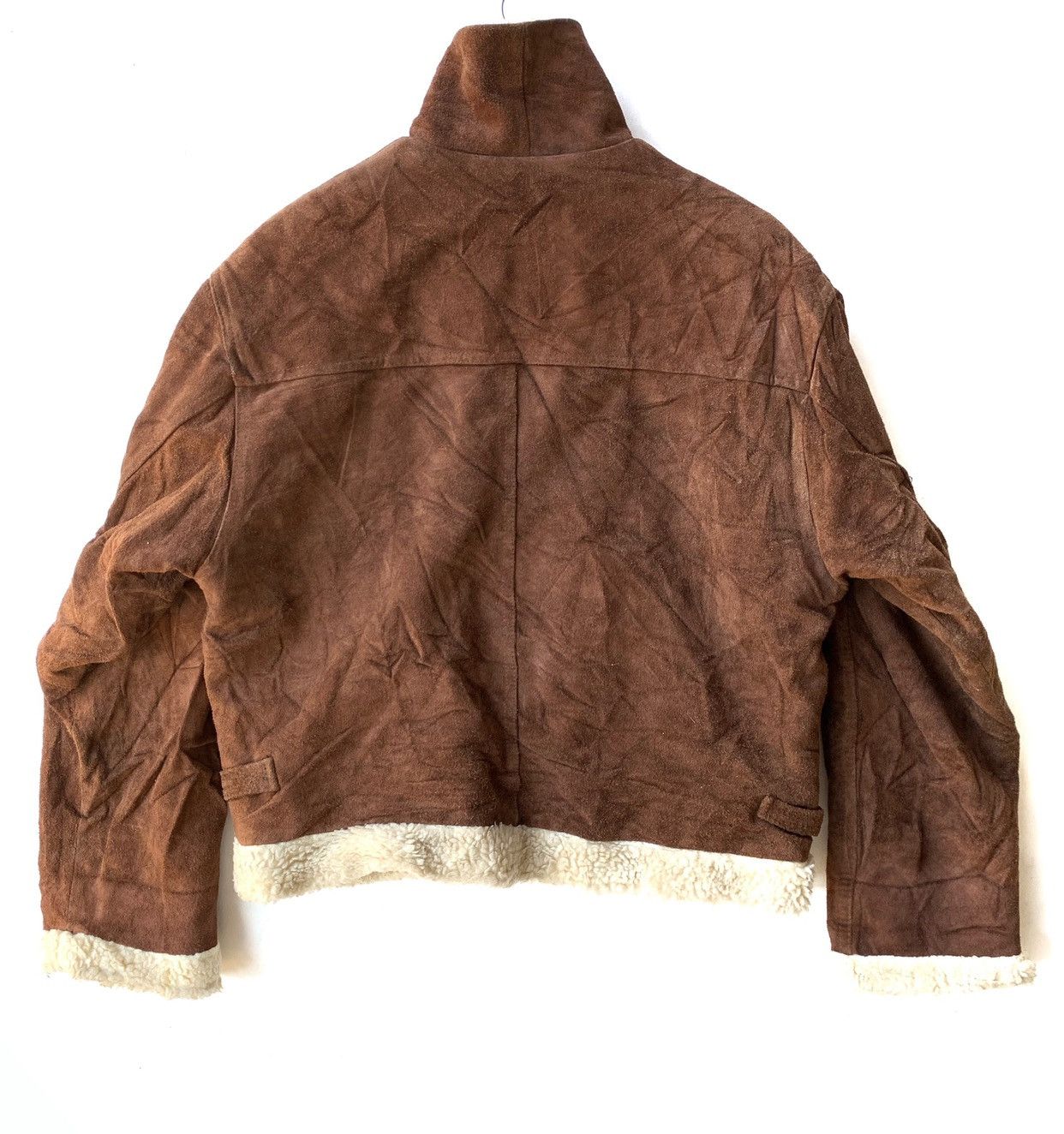 Japanese Brand × Vintage Vintage 80s Suede Leather Lined Sherpa Jacket Size US M / EU 48-50 / 2 - 5 Thumbnail