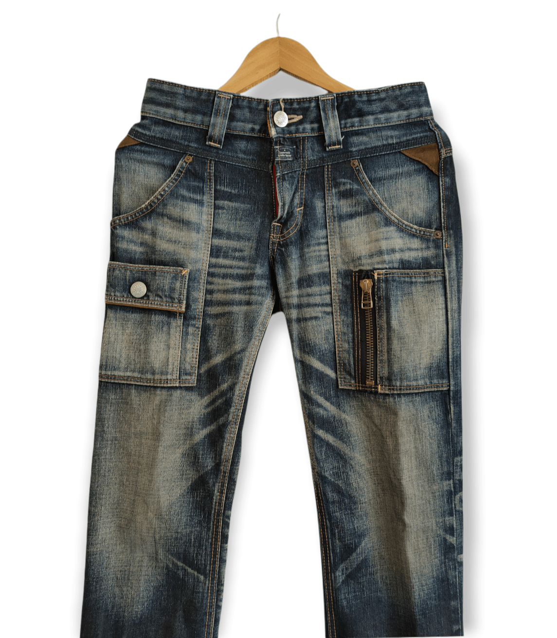 Edwin × Vintage Vintage Edwin Blue Trip Bush Pants/Tactical Cargo Pants Size US 30 / EU 46 - 8 Thumbnail